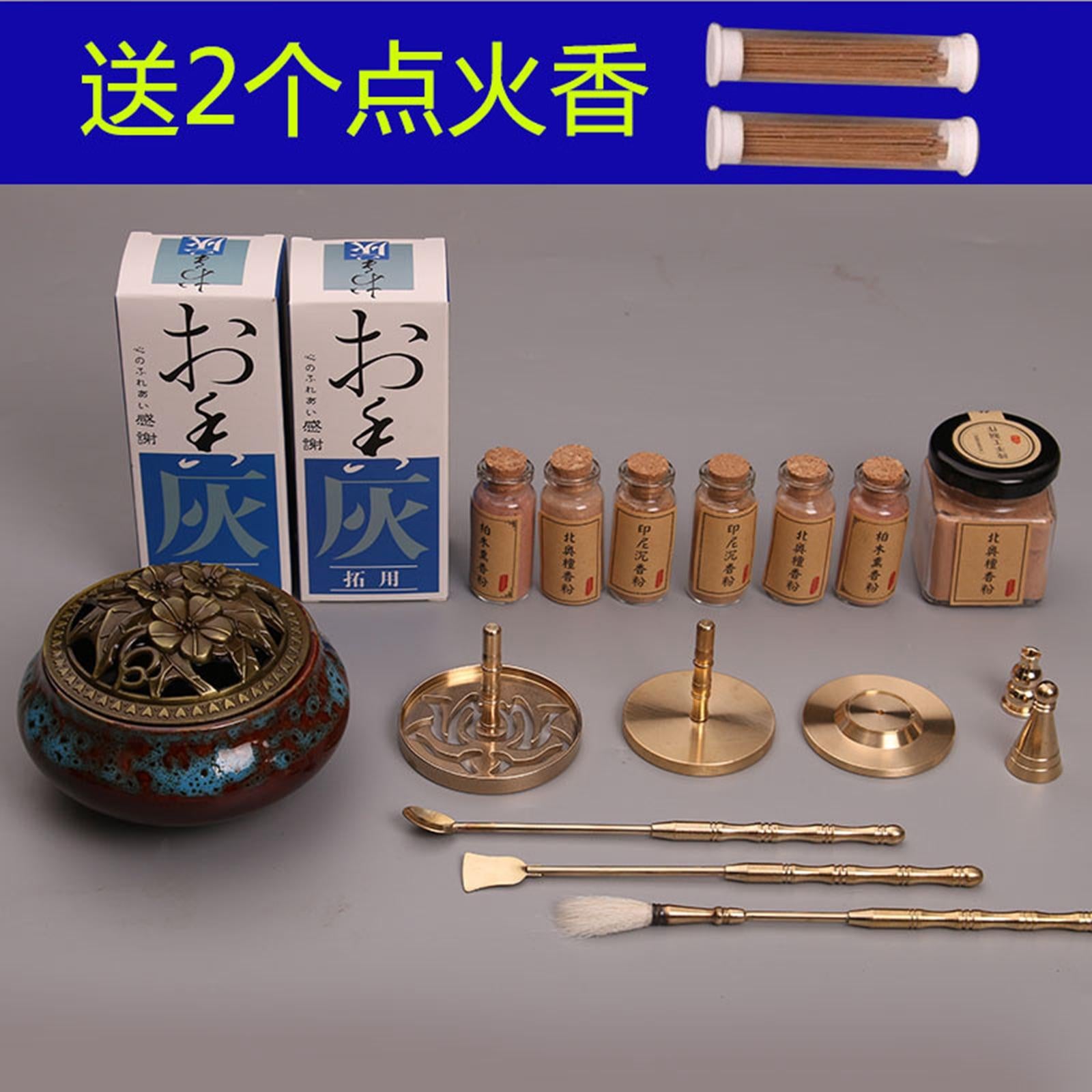 Brass Incense Burner Tool Copper Incense Road Suit for Bedroom Indoor Temple