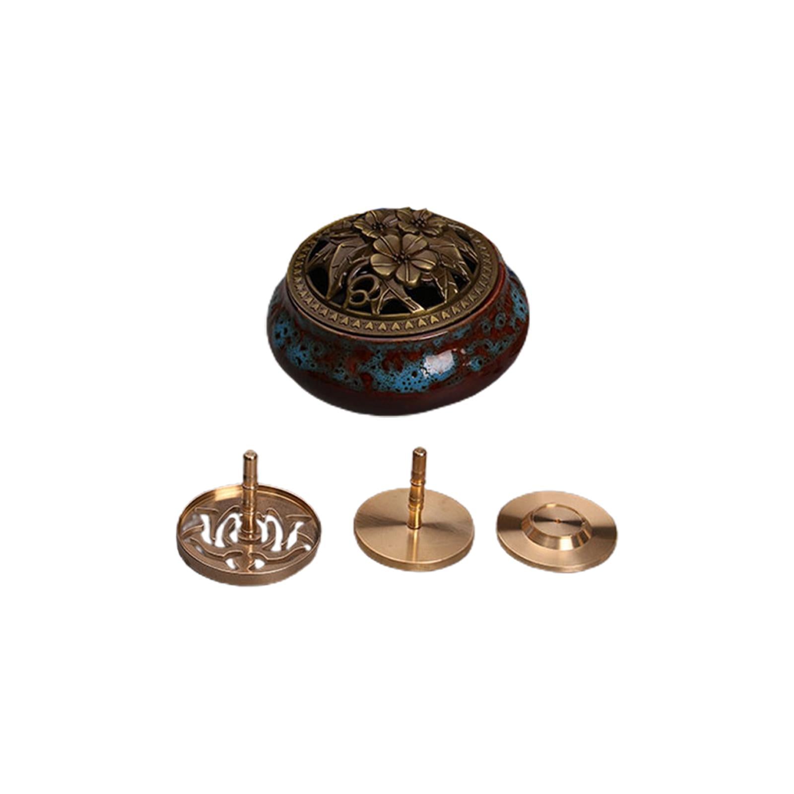 Brass Incense Burner Tool Copper Incense Road Suit for Bedroom Indoor Temple