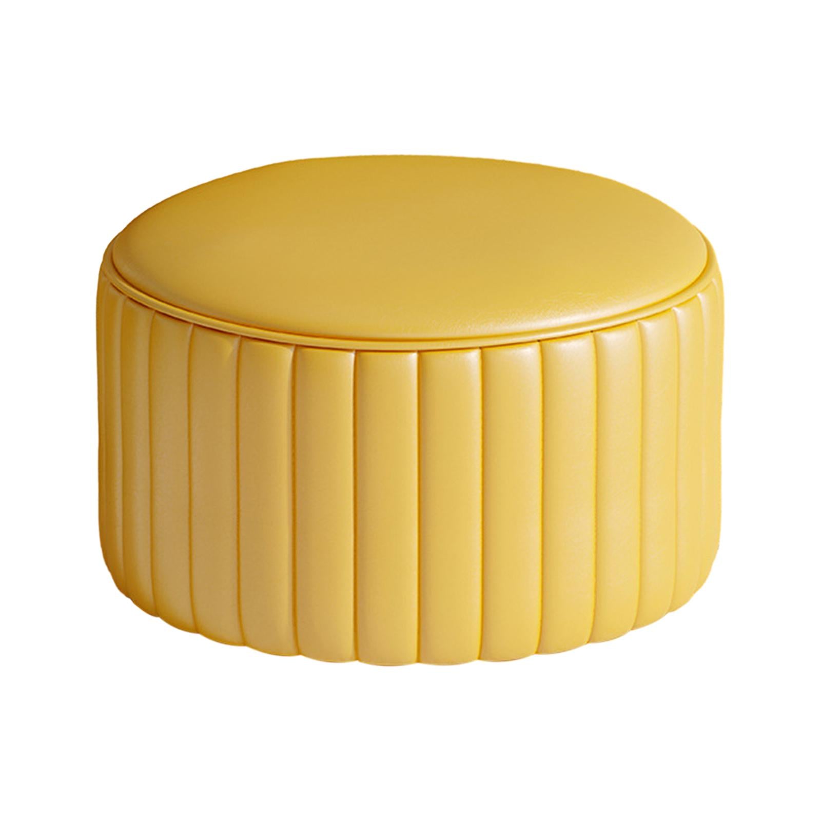 Foot Stool Stepstool Padded Seat Low Stool for Living Room Doorway Gift lemon yellow