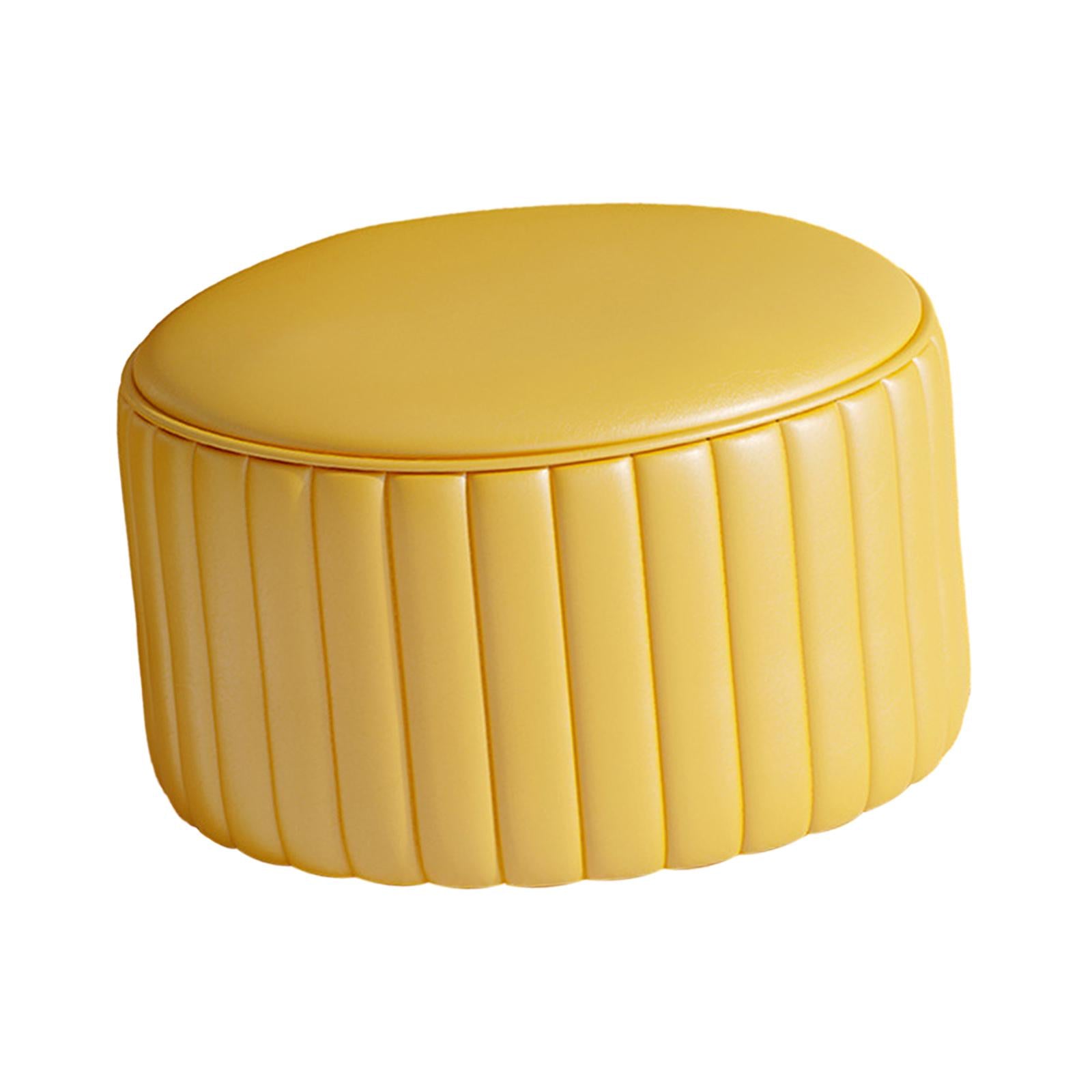 Foot Stool Stepstool Padded Seat Low Stool for Living Room Doorway Gift lemon yellow