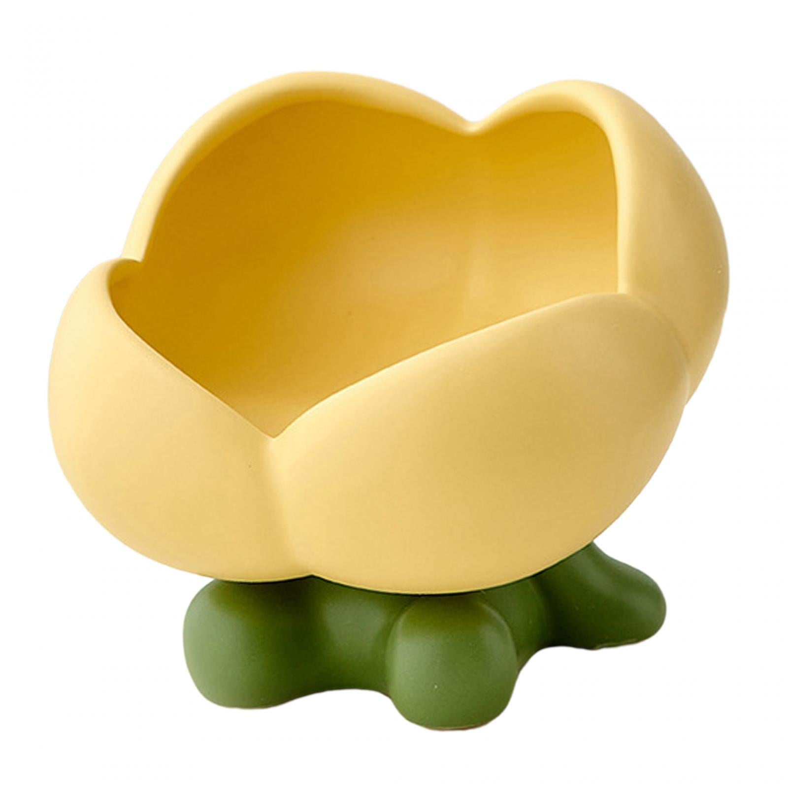 Ceramic Entryway Table Key Bowl Candy Dish Jewelry Tray for Bathroom Stylish Yellow