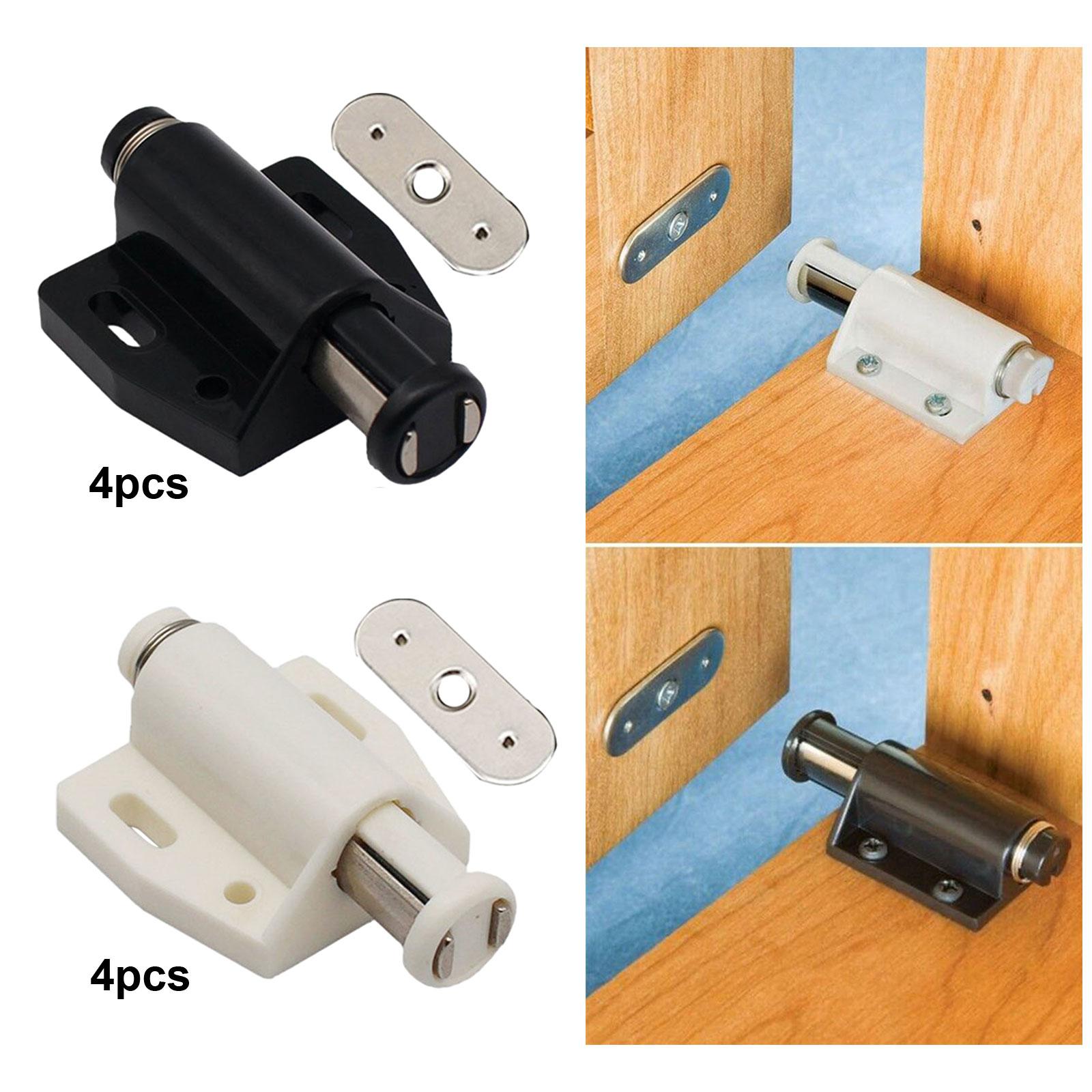 Cabinet Magnetic Touch Latch Cabinet Drawer Magnet Catch for Closet Cabinet Black