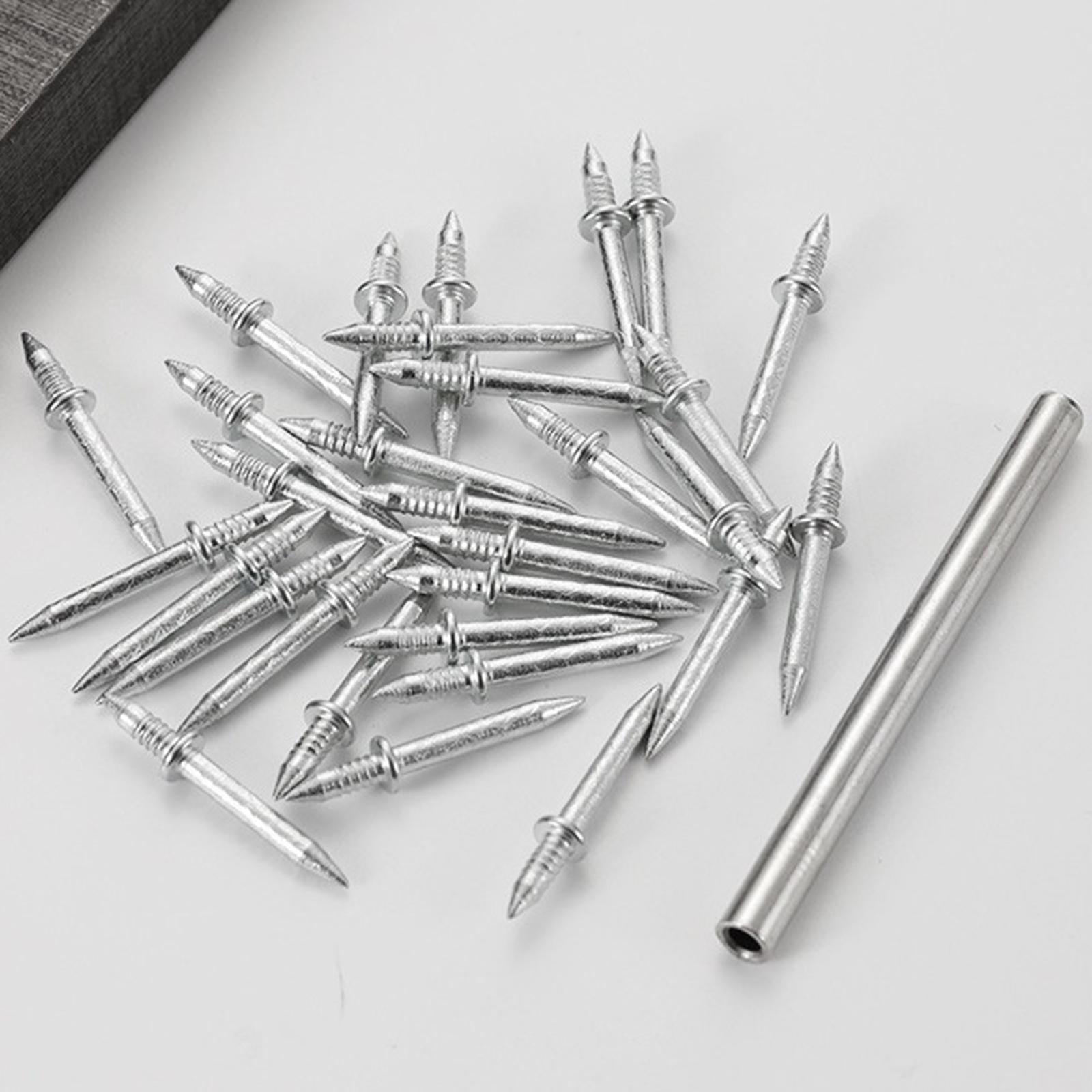 100Pcs Double Head Skirting Thread Seamless Nail Durable Double Headed Nails