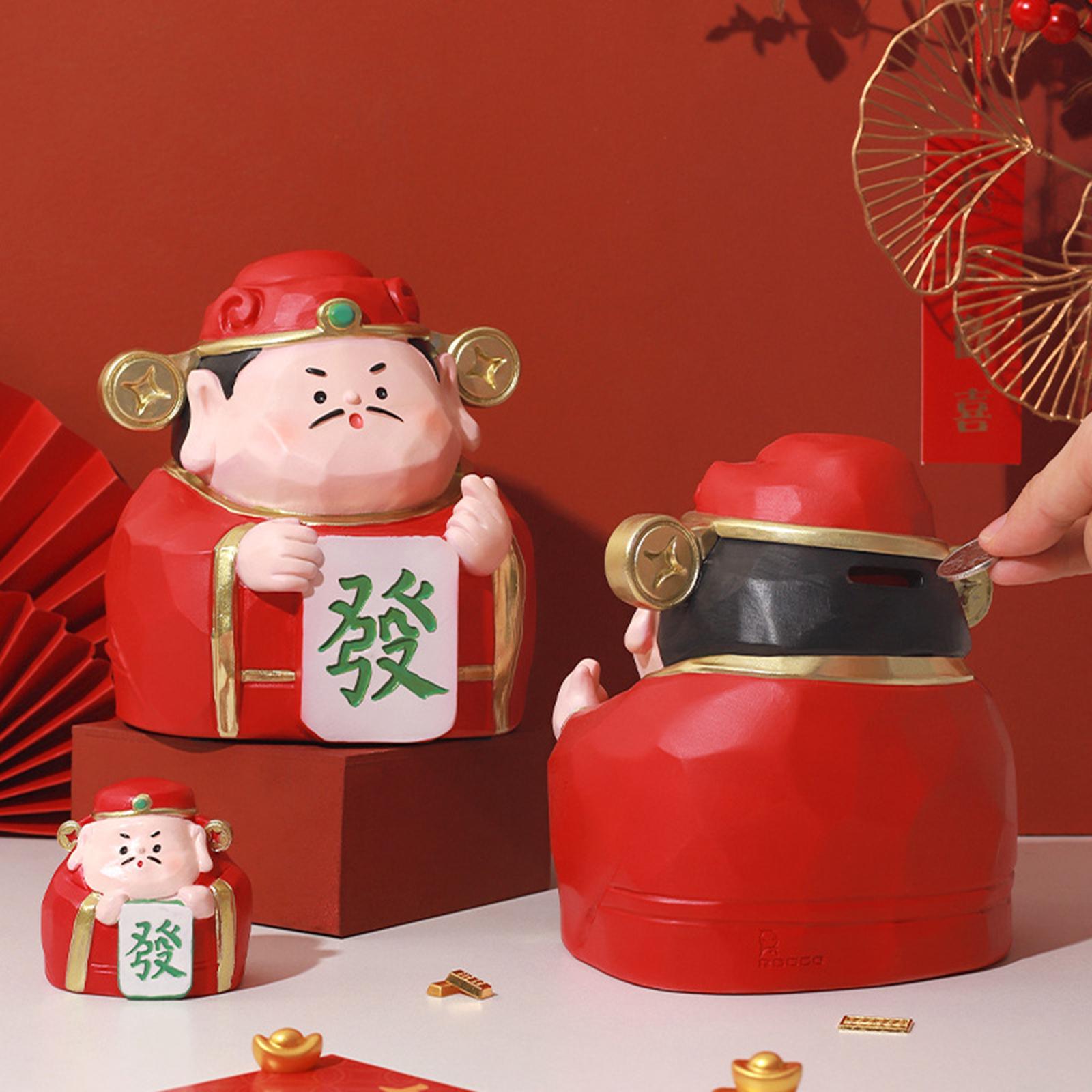 Money Boxes Souvenir God of Wealth Piggy Bank Decor for Household Home Decor