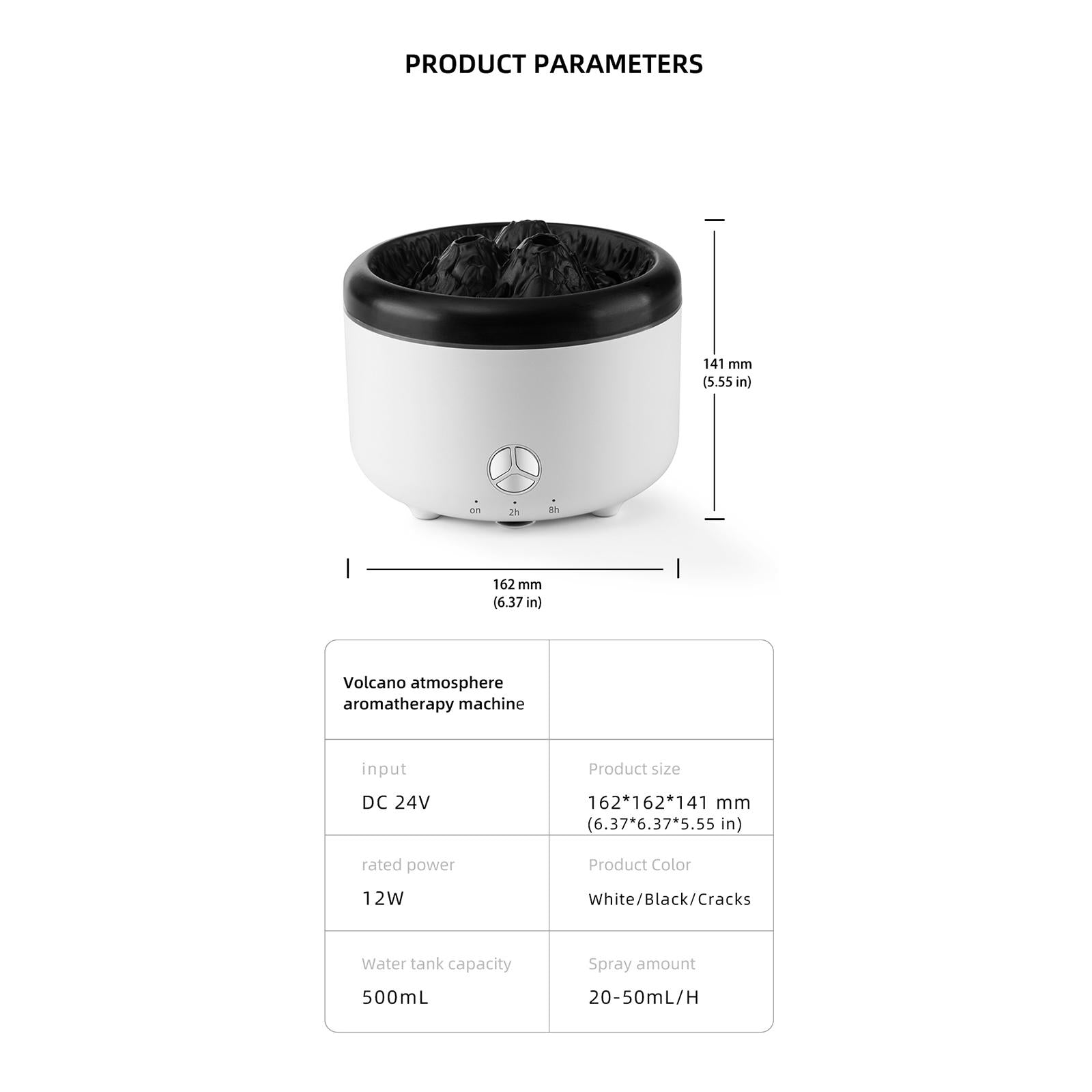 Essential Oil Diffuser 2 Spray Modes Small Air Humidifier for Yoga Desk Room Solid White