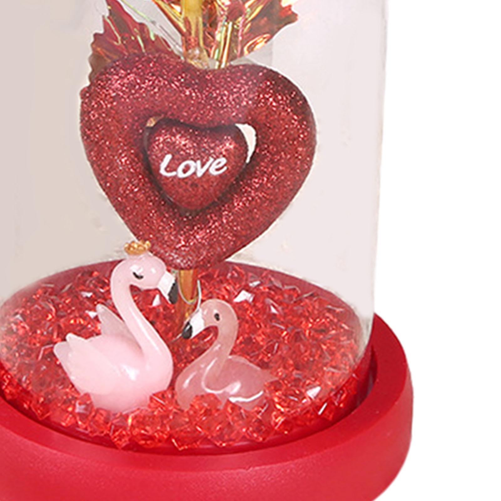 Rose Flower Gift for Women Valentines Day Gifts for Mom Valentines Day Decor red base