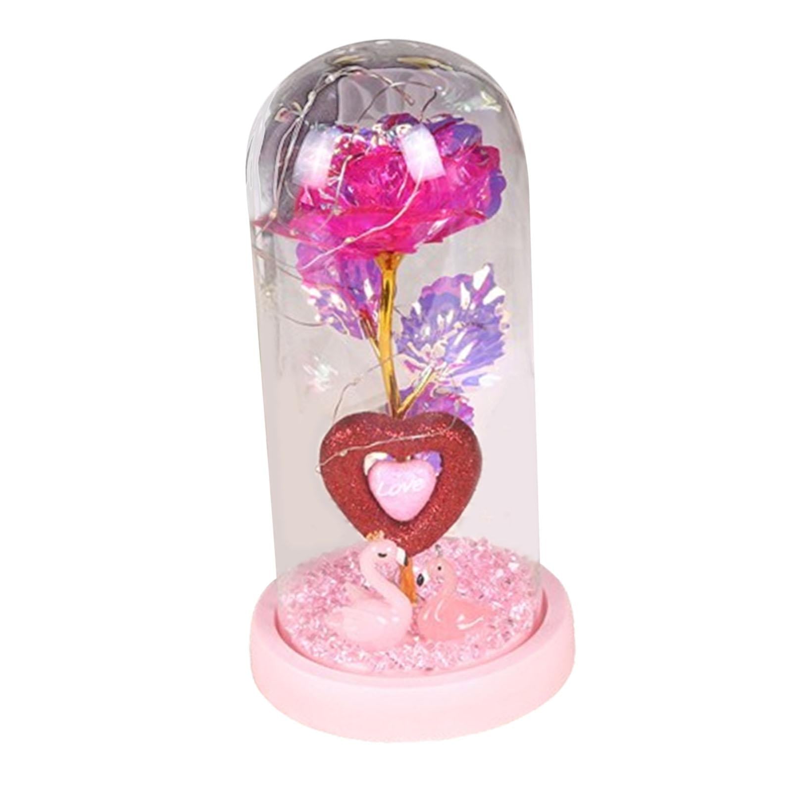 Rose Flower Gift for Women Valentines Day Gifts for Mom Valentines Day Decor pink base