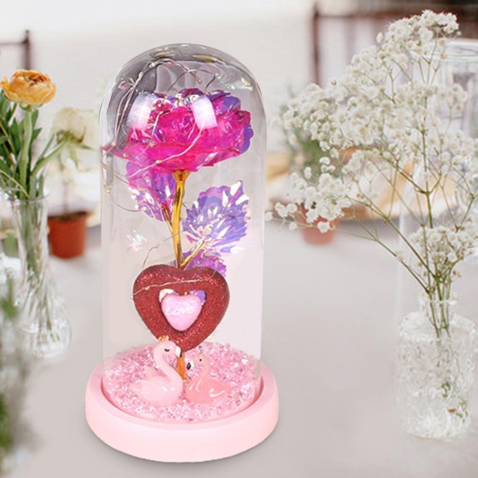 Rose Flower Gift for Women Valentines Day Gifts for Mom Valentines Day Decor pink base