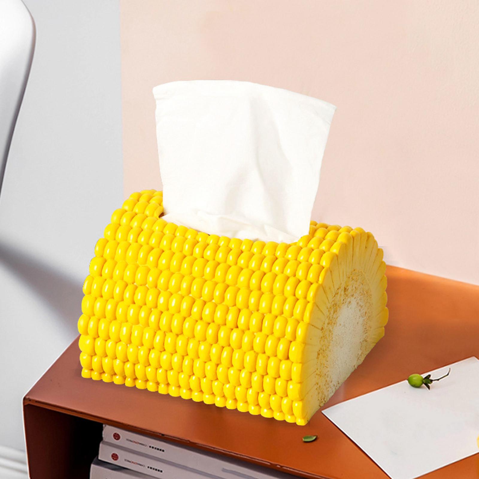 Funny Tissue Holder Corn Cute Tissue Box Holder for Night Stand Home Bedroom