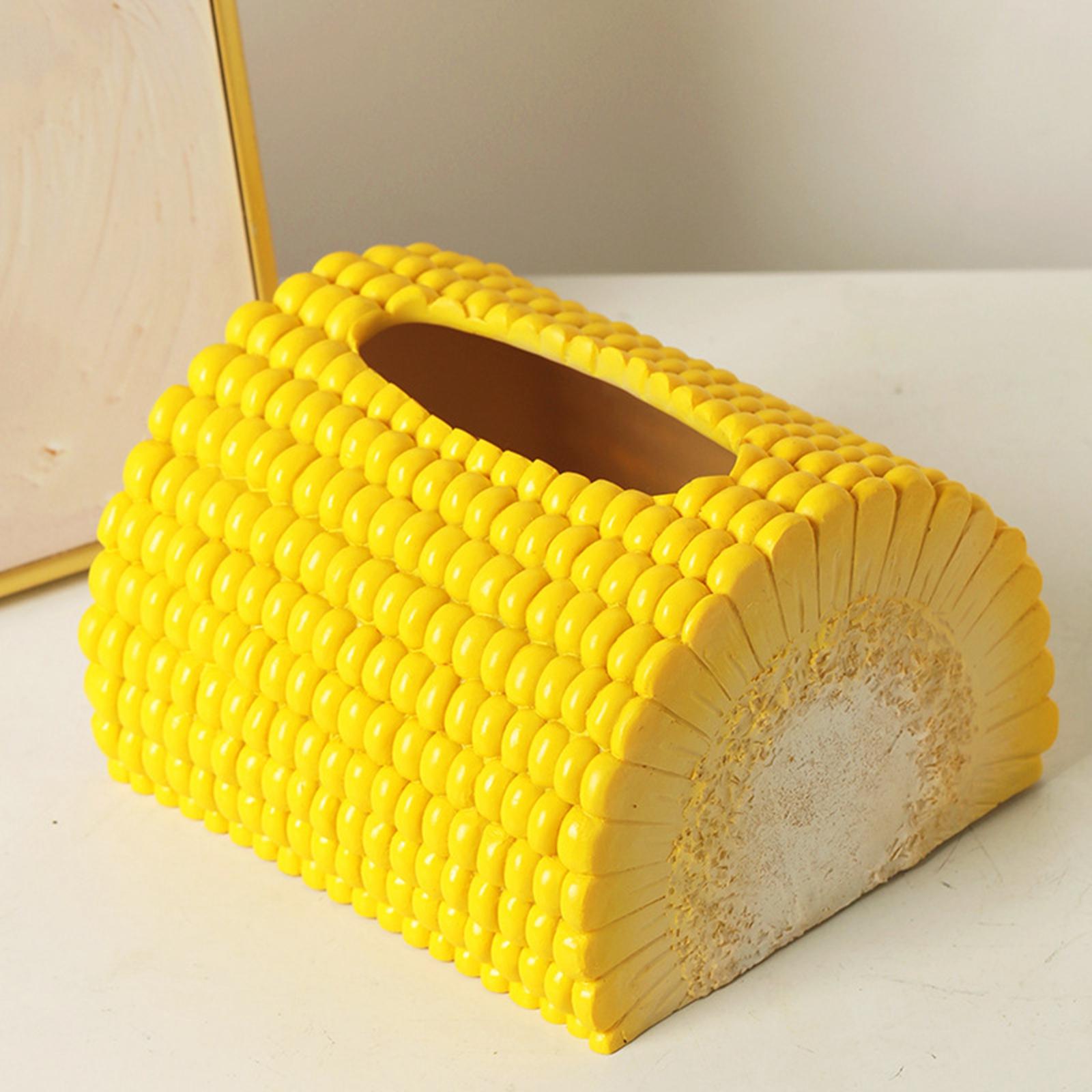 Funny Tissue Holder Corn Cute Tissue Box Holder for Night Stand Home Bedroom