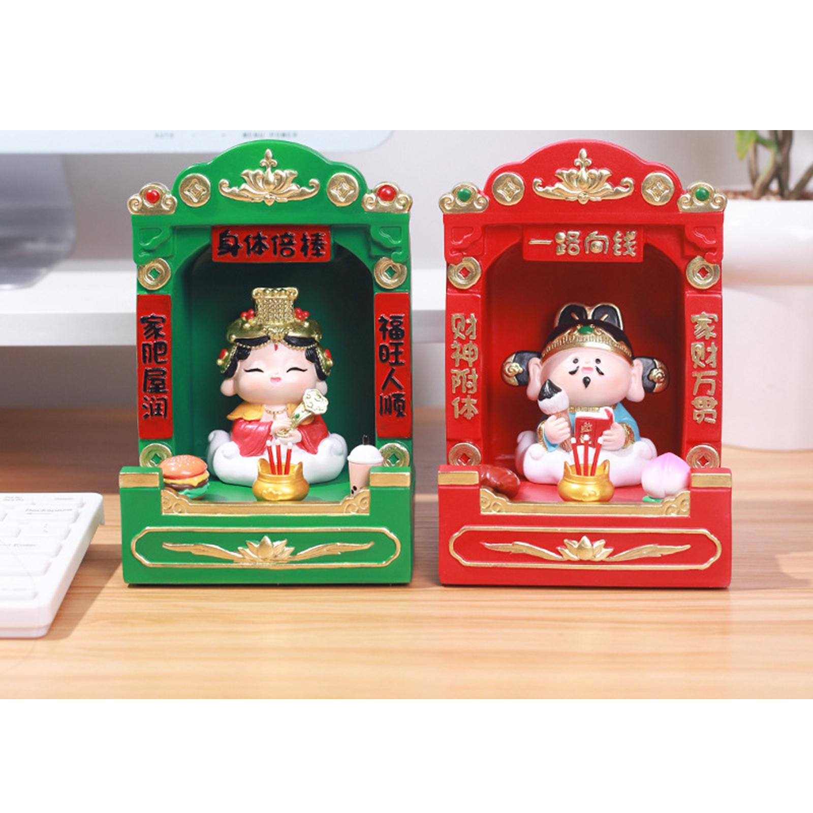 Buddha Statue Altar Shrine Holder Resin Material for Wall Corner Temple