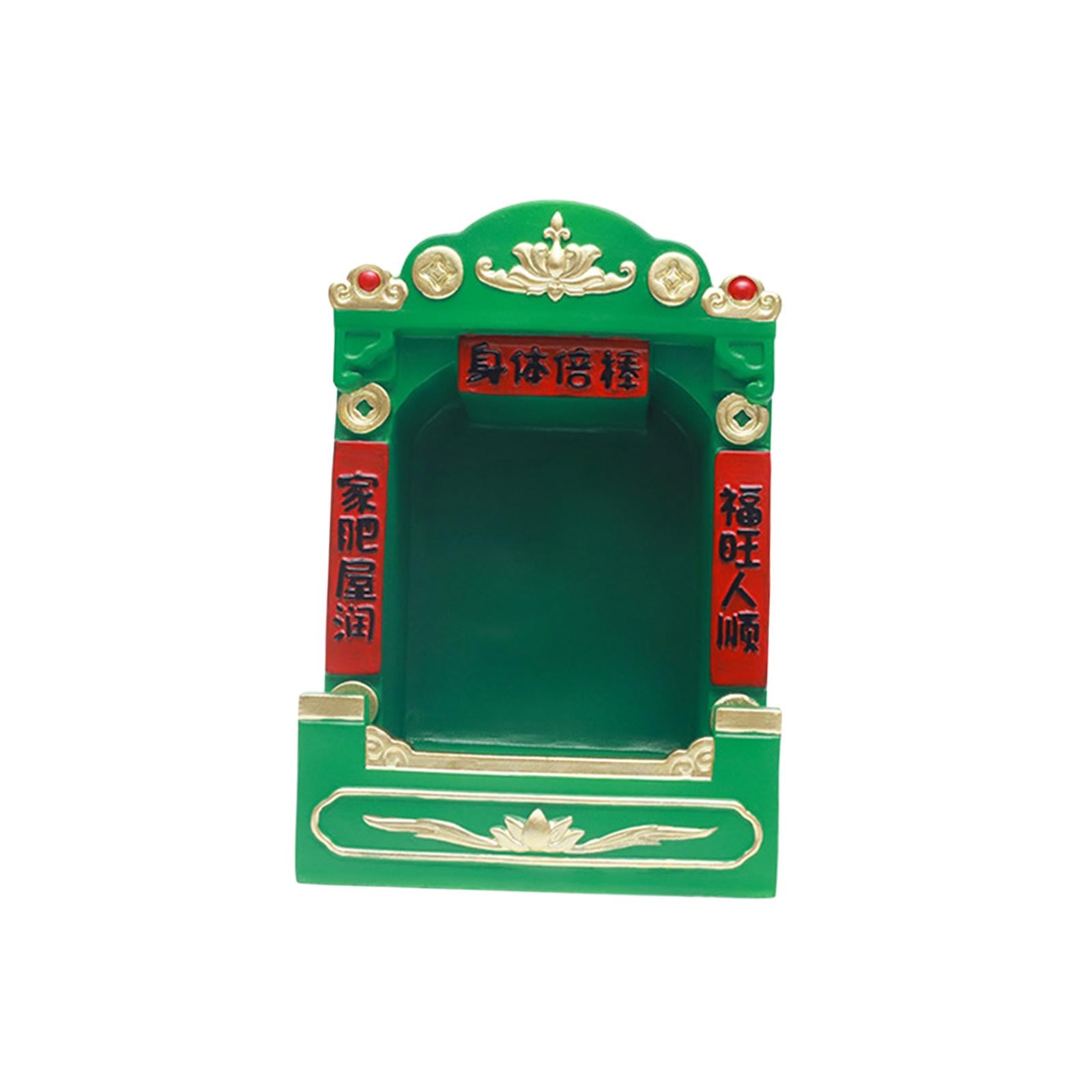 Buddha Statue Altar Shrine Holder Resin Material for Wall Corner Temple