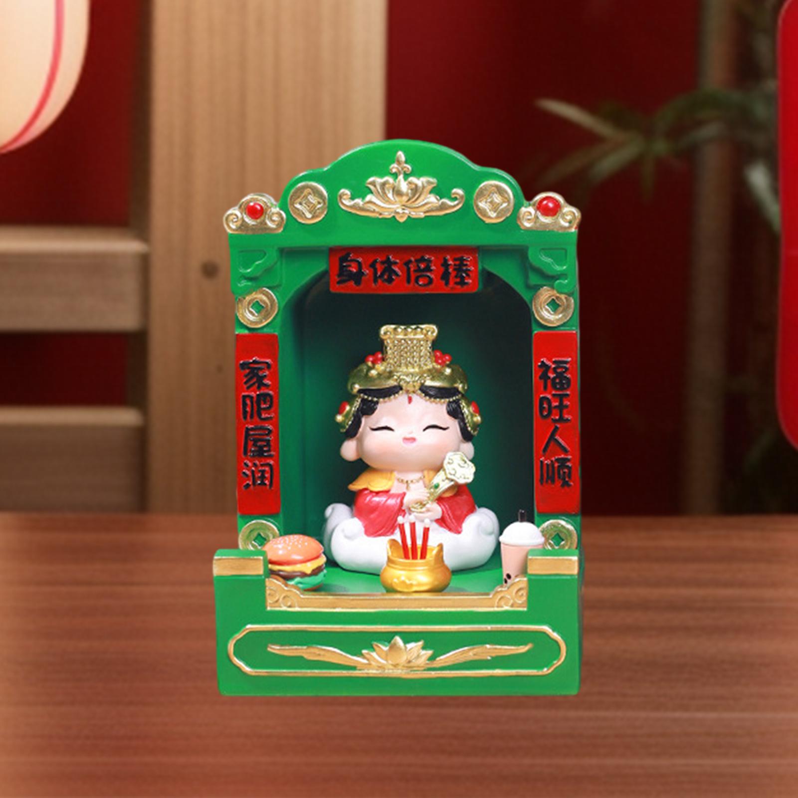 Buddha Statue Altar Shrine Holder Resin Material for Wall Corner Temple