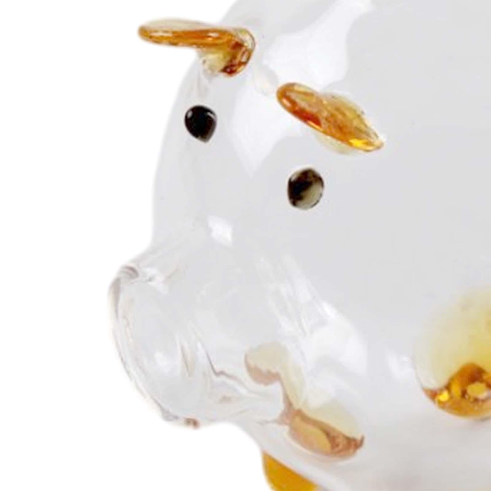 Piggy Bank Mini Delicate Souvenir Glass Pig Figurine for Kids Boys Exquisite