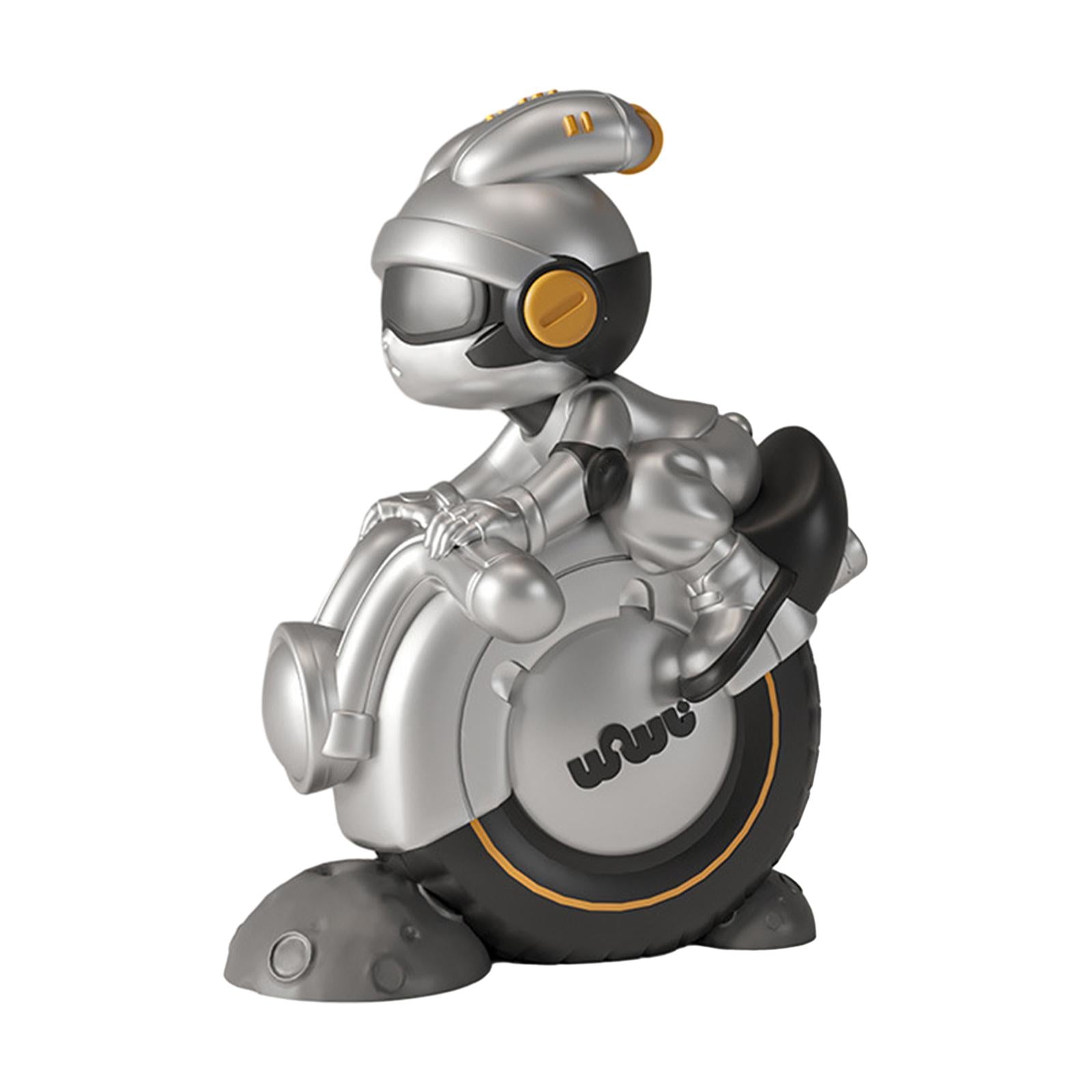 Tech Rabbit Figurine Punk Trendy Desktop Ornament for Office Bedroom Cabinet Style A