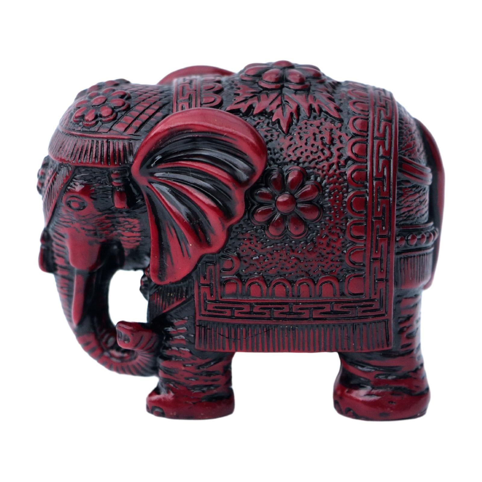 Elephant Statue Home Decoration Tabletop Figurines for Entrance Parties Home Red
