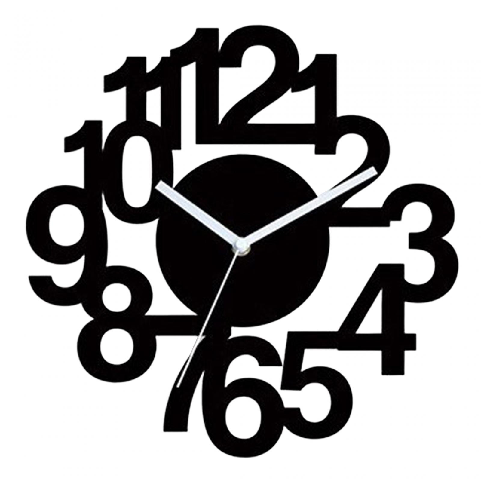 12inch Acrylic Black Wall Clock Wall Decoration for Housewarming Gift Sturdy