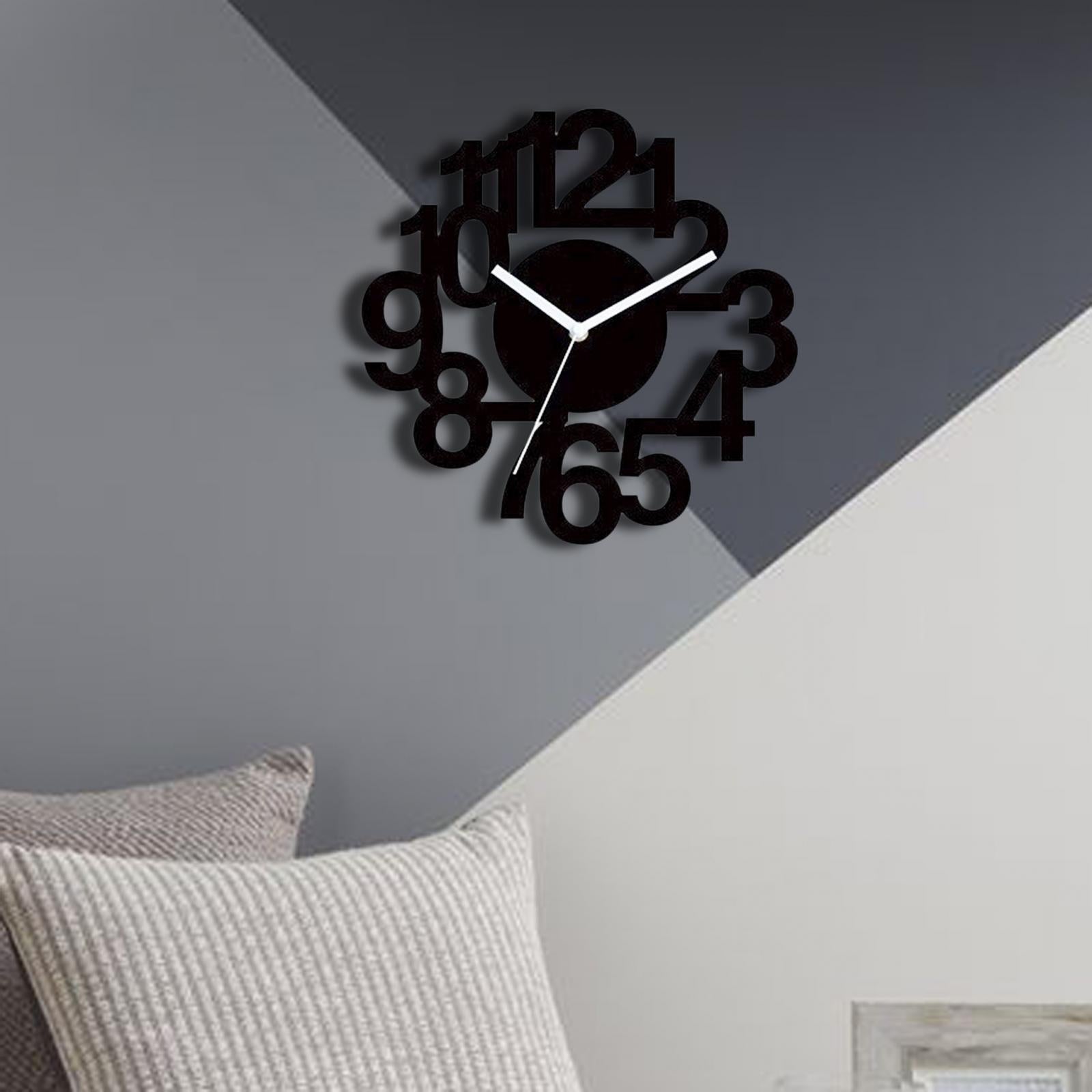12inch Acrylic Black Wall Clock Wall Decoration for Housewarming Gift Sturdy