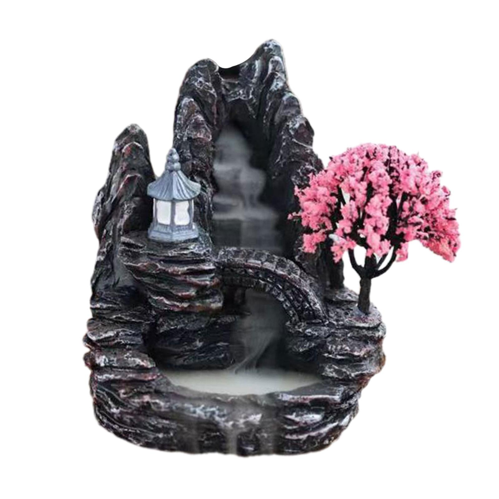 Mountain River Backflow Incense Burner Incense Cone Holder for Office Indoor