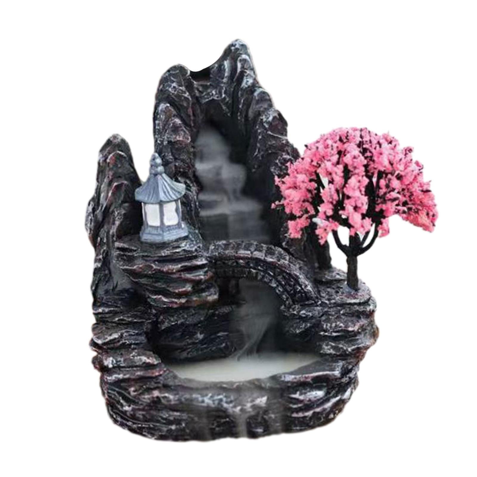 Mountain River Backflow Incense Burner Incense Cone Holder for Office Indoor