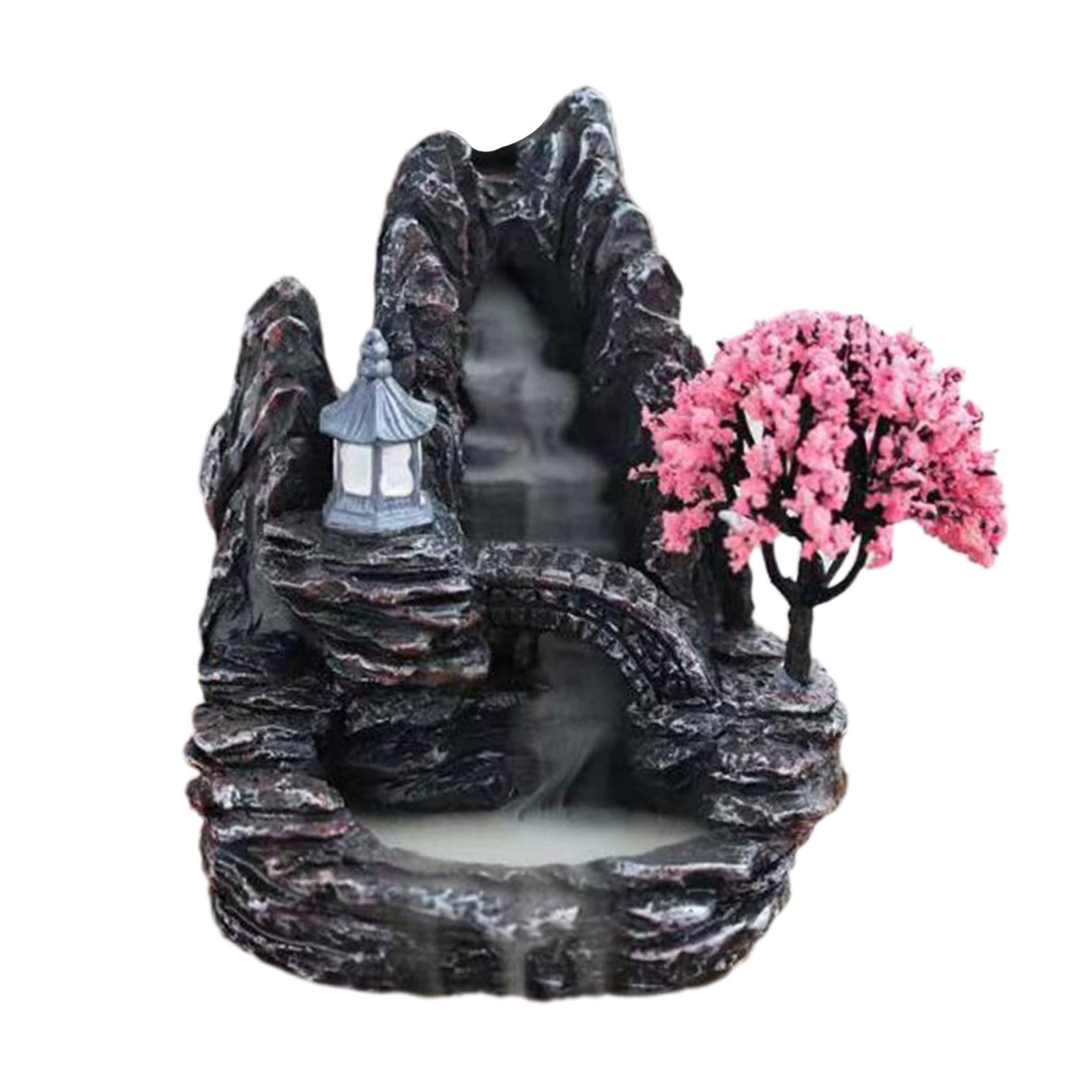 Mountain River Backflow Incense Burner Incense Cone Holder for Office Indoor