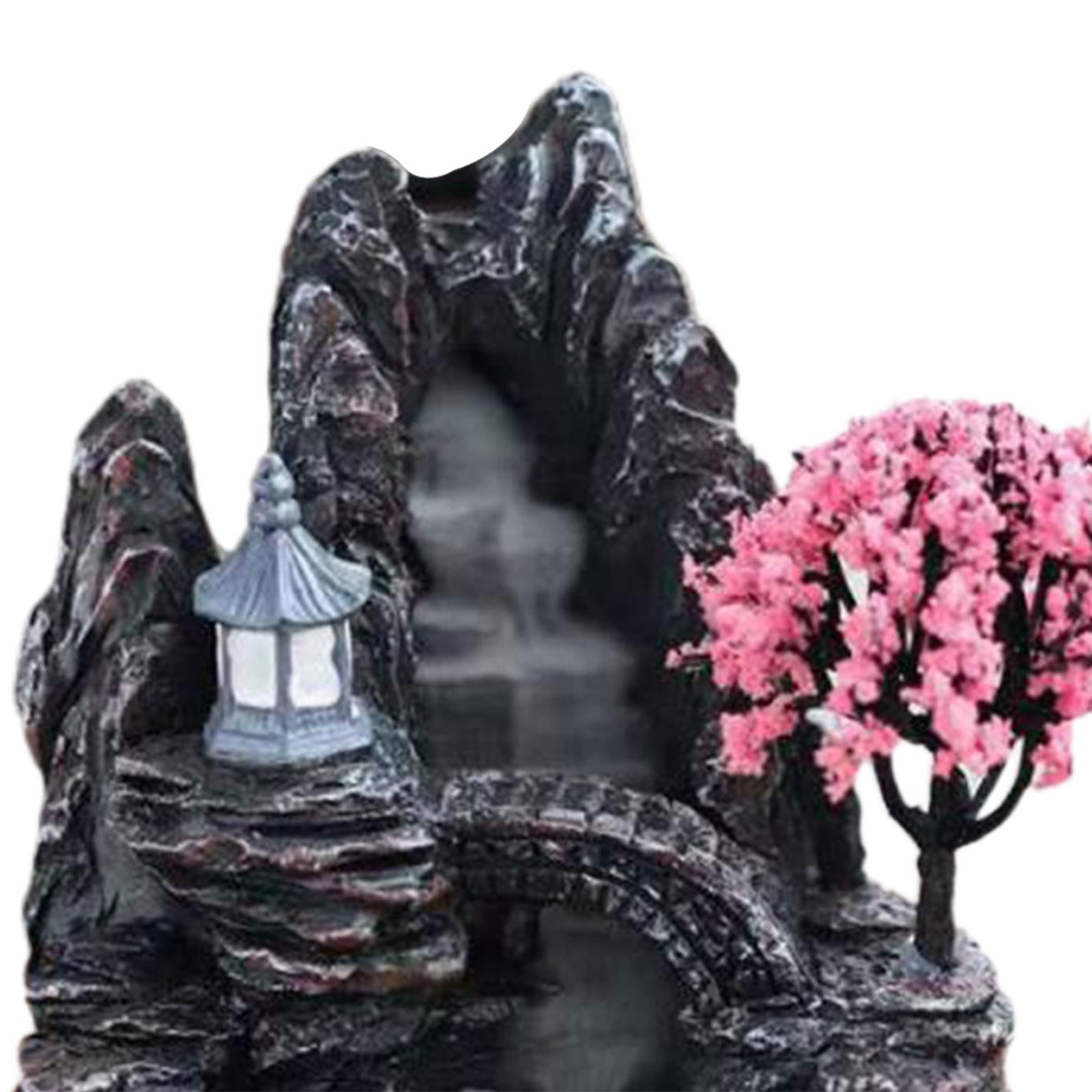 Mountain River Backflow Incense Burner Incense Cone Holder for Office Indoor