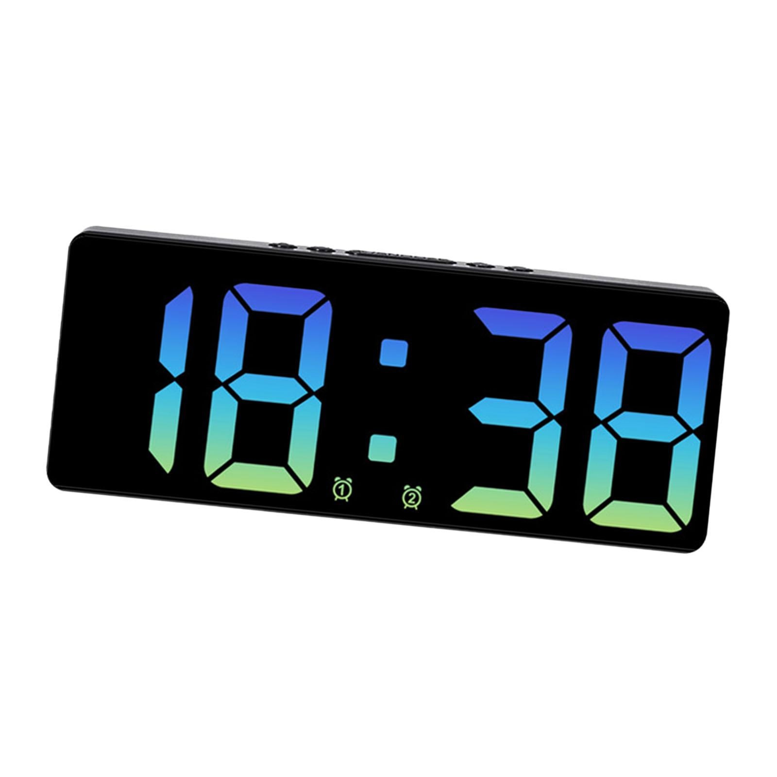 15.5cm Digital Alarm Clock Bedside Clock with Backlight for Travel Versatile Blue Light