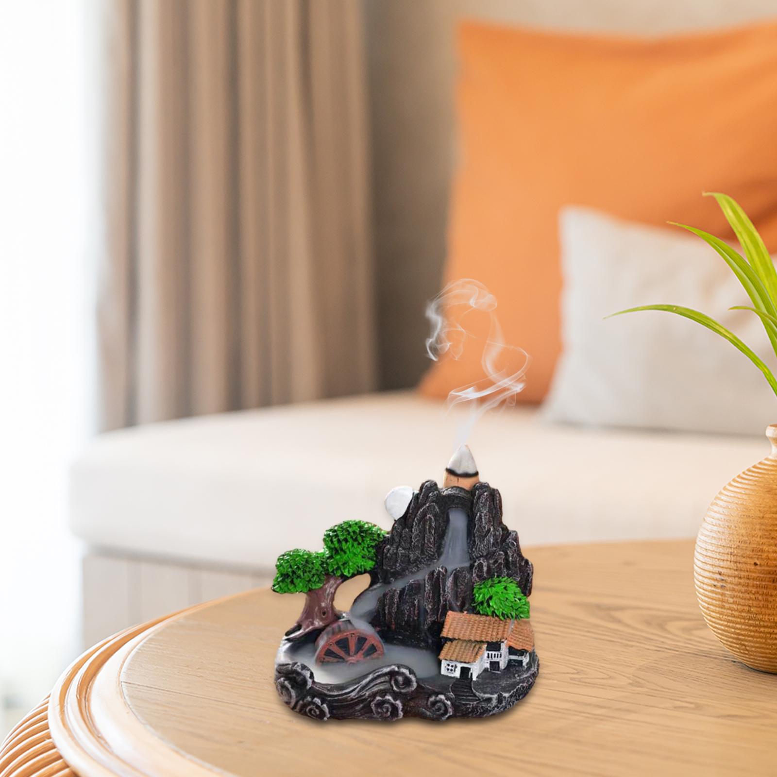 Waterfall Incense Holder Decorative Incense Cone Holder for Desk Yoga Office