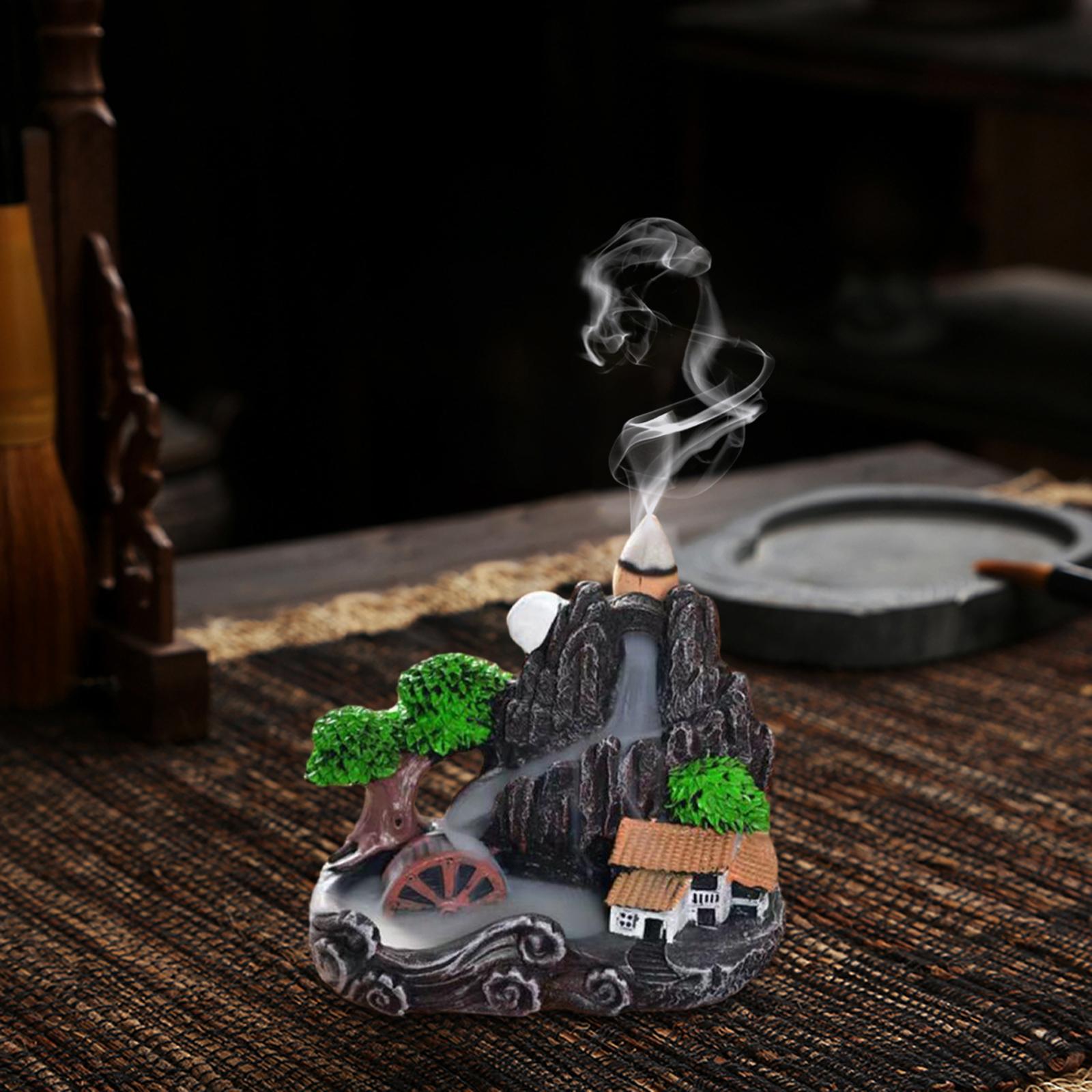 Waterfall Incense Holder Decorative Incense Cone Holder for Desk Yoga Office