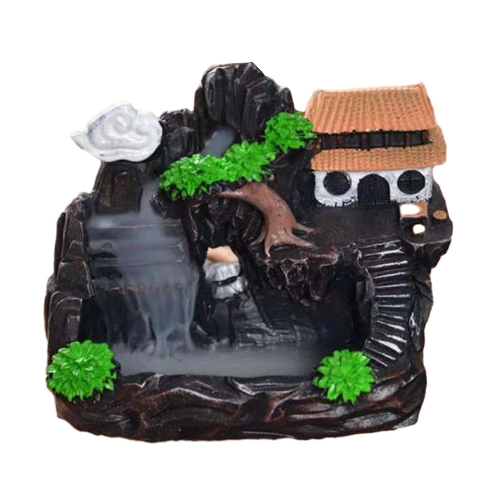 Waterfall Incense Holder Mountain Backflow Incense Burner for Office Indoor