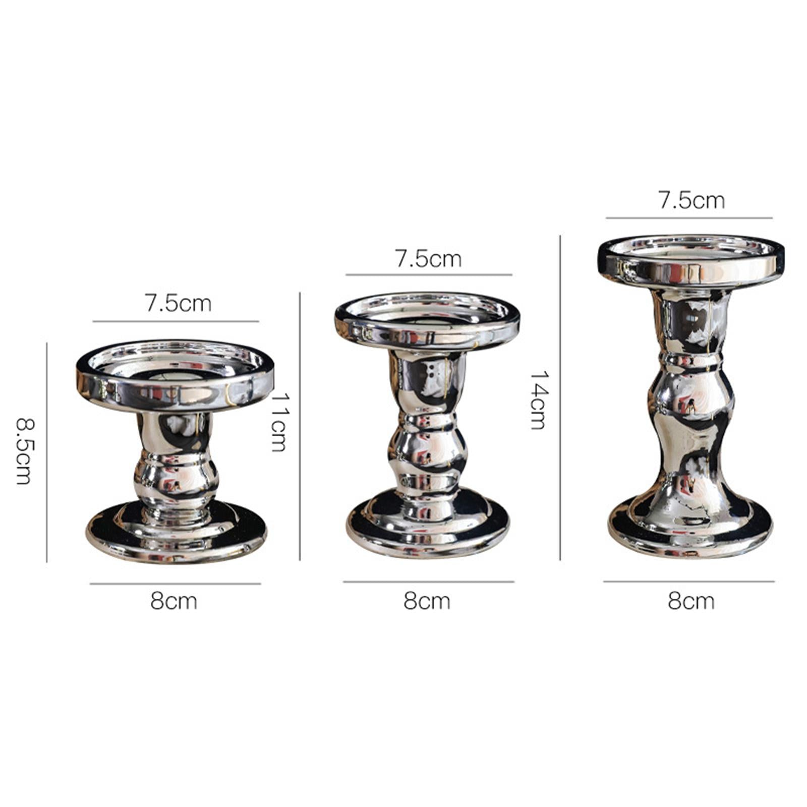 Pillar Candle Holders Vintage Elegant for Wedding Living Room Special Events L