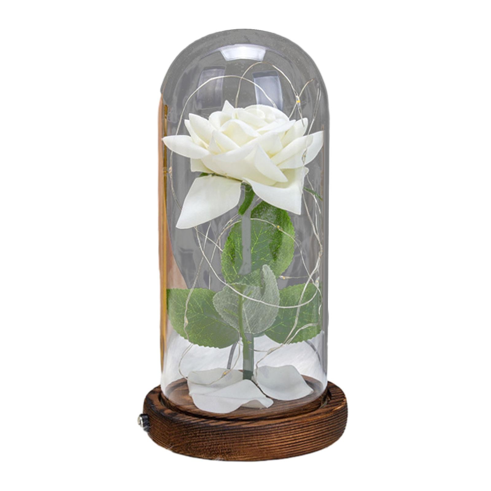 Glass Rose Flower Gift Valentines Day Gifts for Mom Valentines Decor Forever Style B