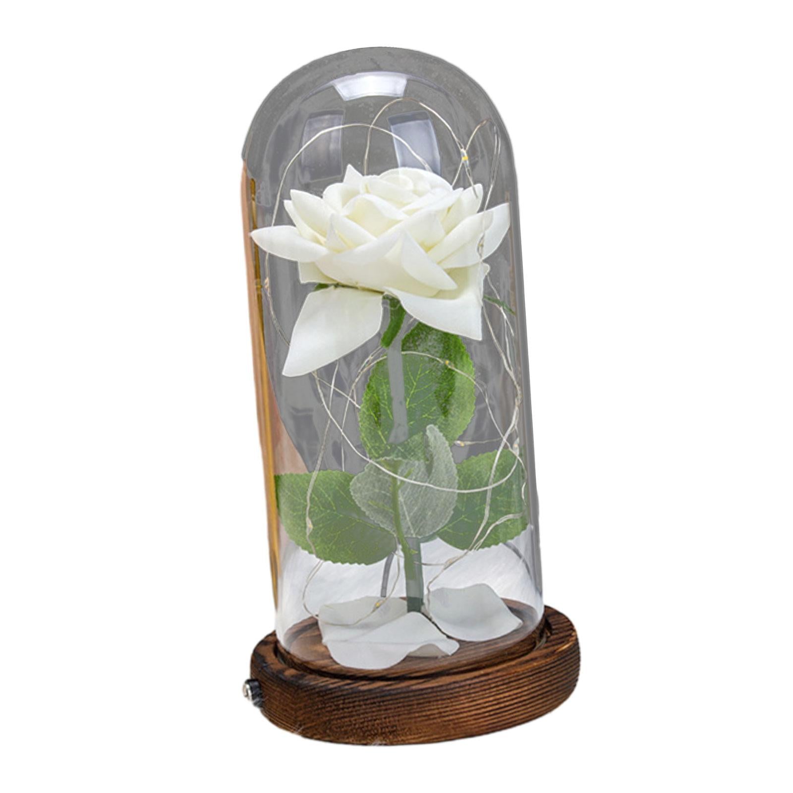 Glass Rose Flower Gift Valentines Day Gifts for Mom Valentines Decor Forever Style B