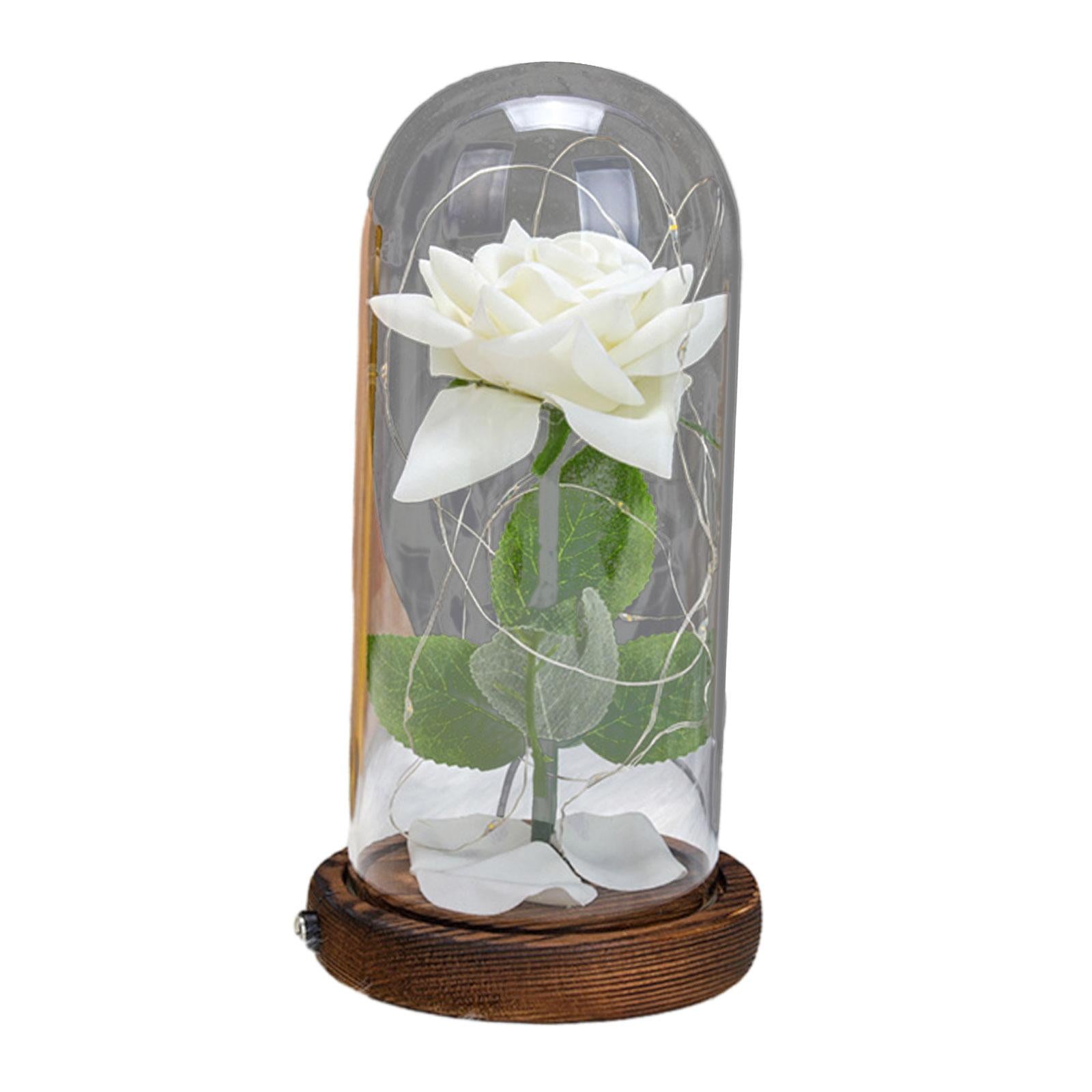 Glass Rose Flower Gift Valentines Day Gifts for Mom Valentines Decor Forever Style B