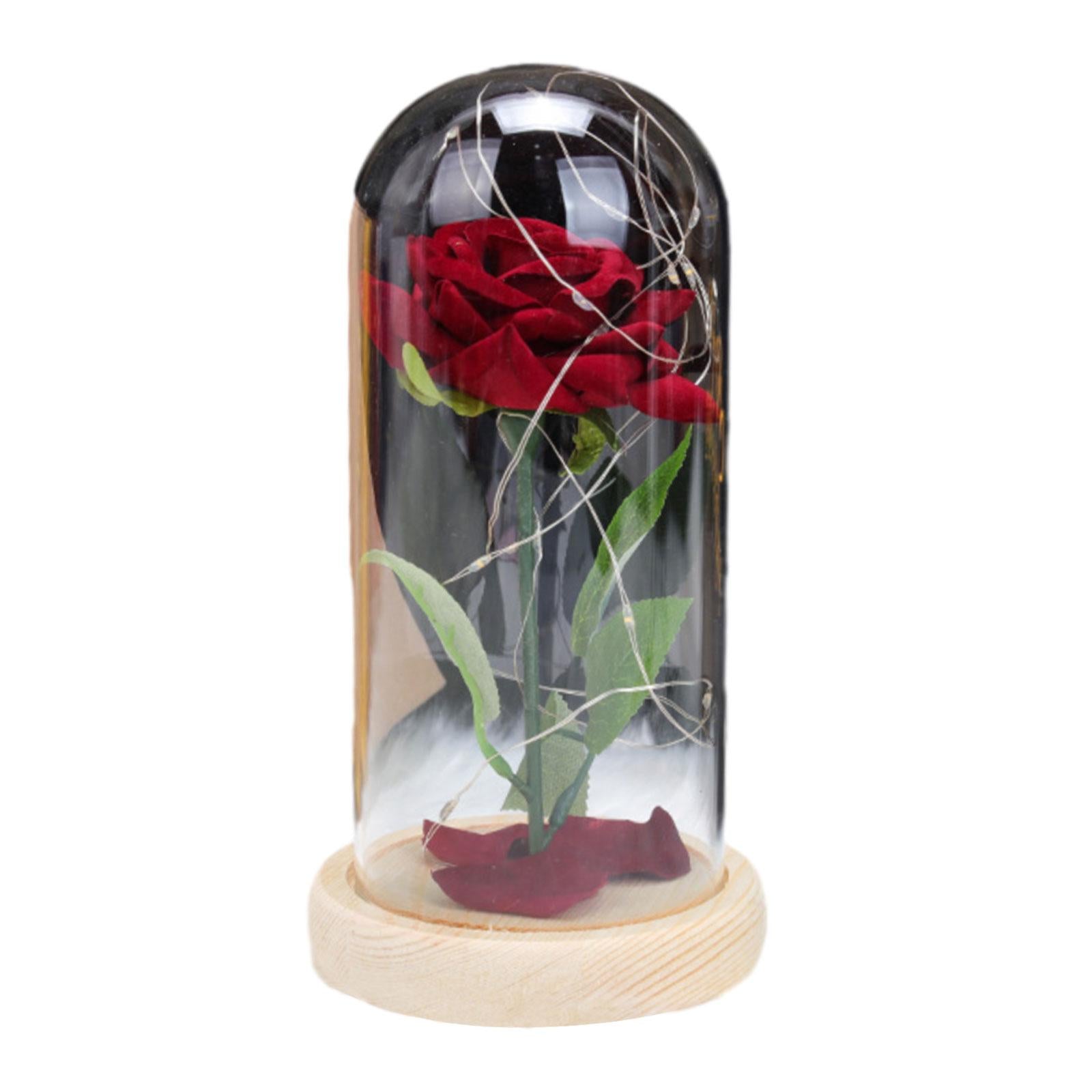 Glass Rose Flower Gift Valentines Day Gifts for Mom Valentines Decor Forever Style C