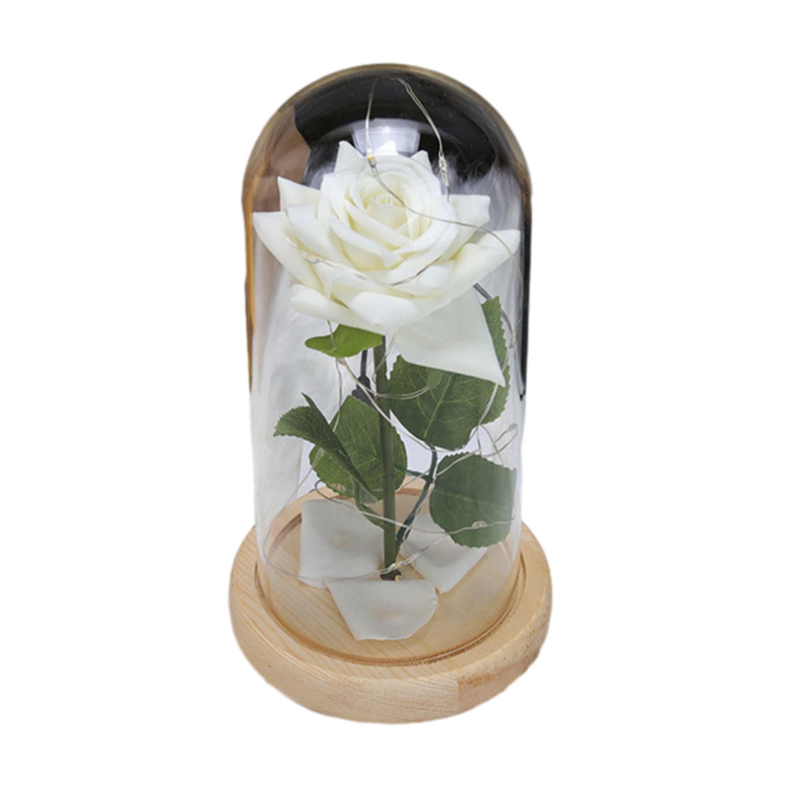 Glass Rose Flower Gift Valentines Day Gifts for Mom Valentines Decor Forever Style D
