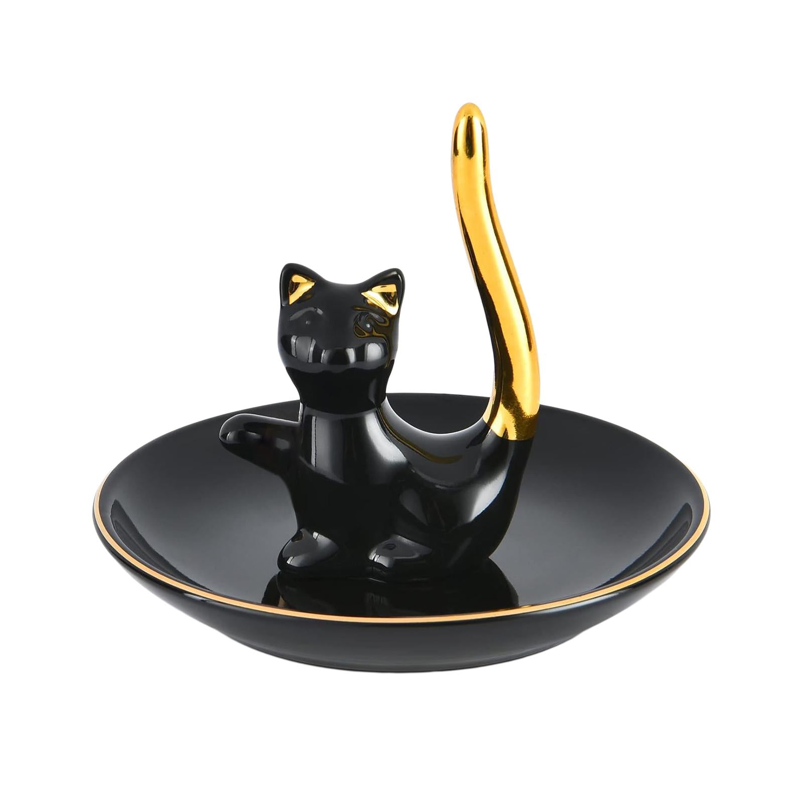 Cat Ring Holder Animals Kitten Ring Stand for Bracelets Necklace Anniversary