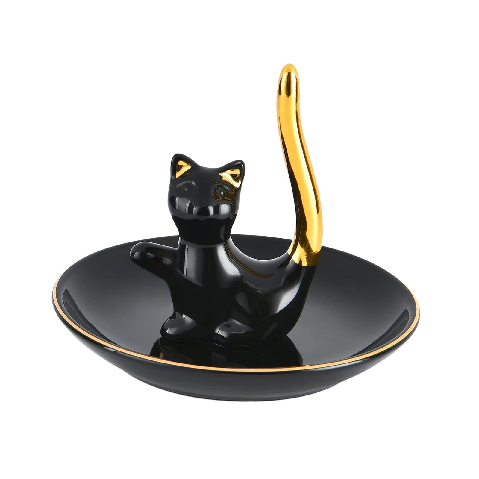 Cat Ring Holder Animals Kitten Ring Stand for Bracelets Necklace Anniversary