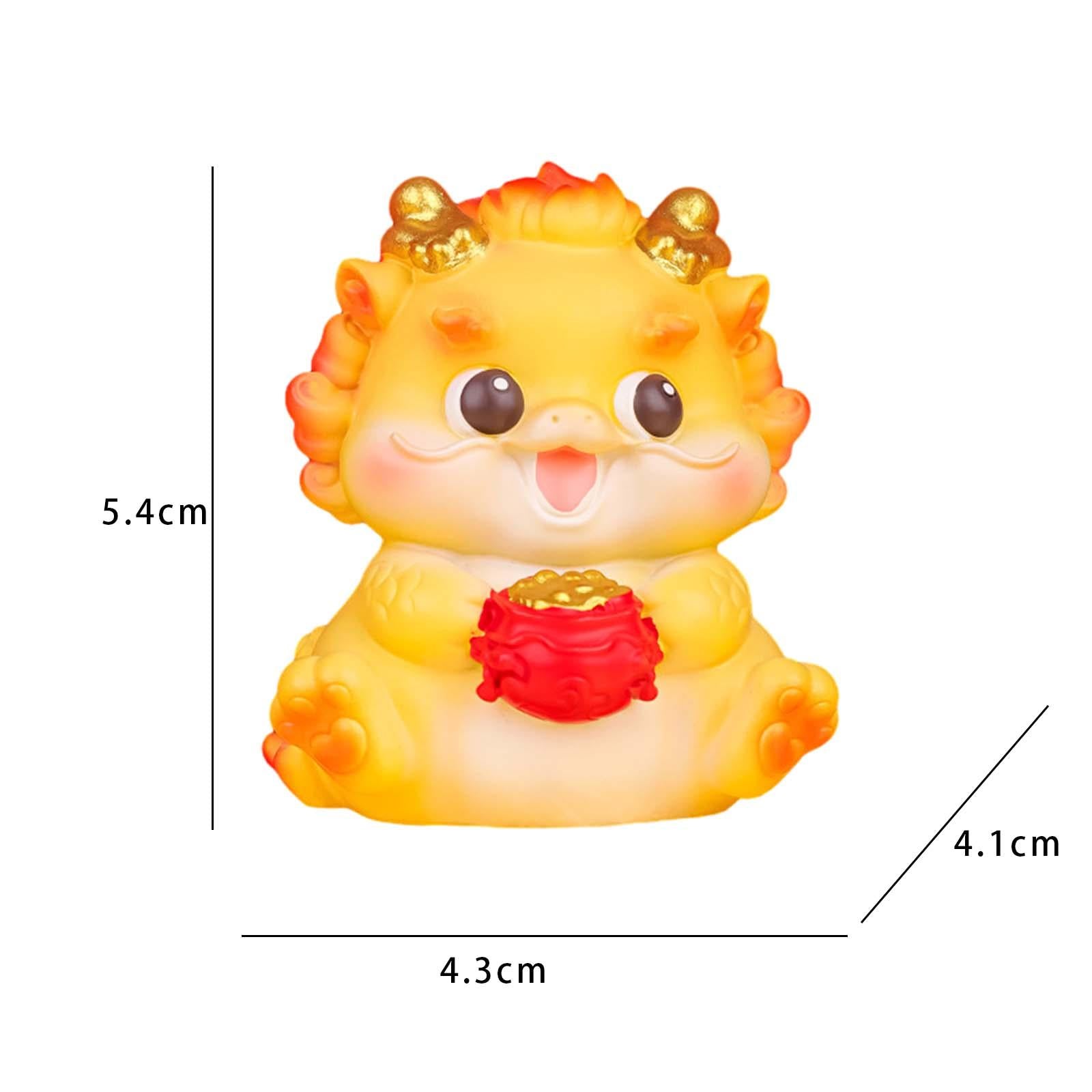 Mini Dragon Figurine Resin Tabletop Ornament for Bookshelf Centerpiece Shelf Style F