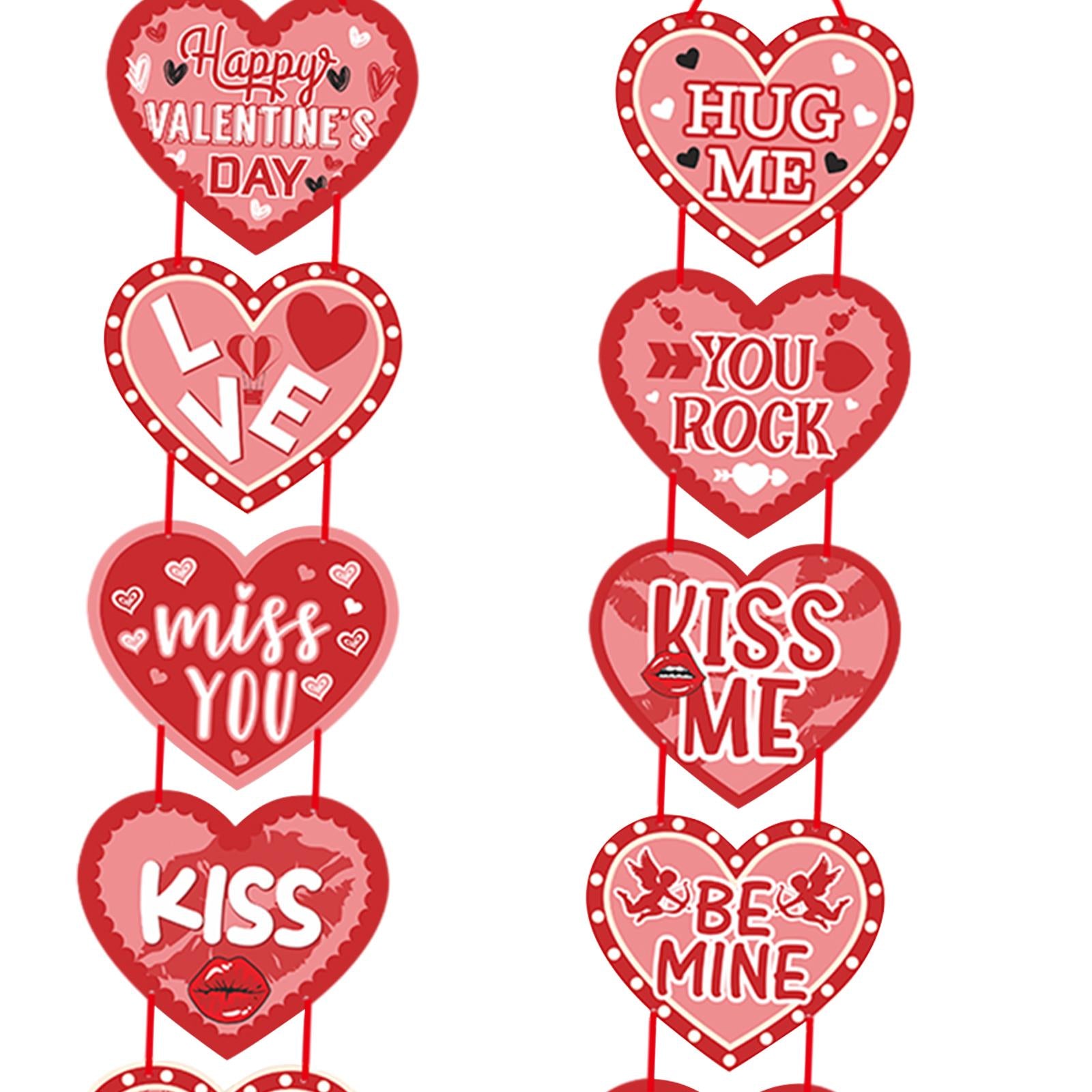 1 Pair Valentine’S Day Heart Hanging Decoration for Engagement Party Stylish