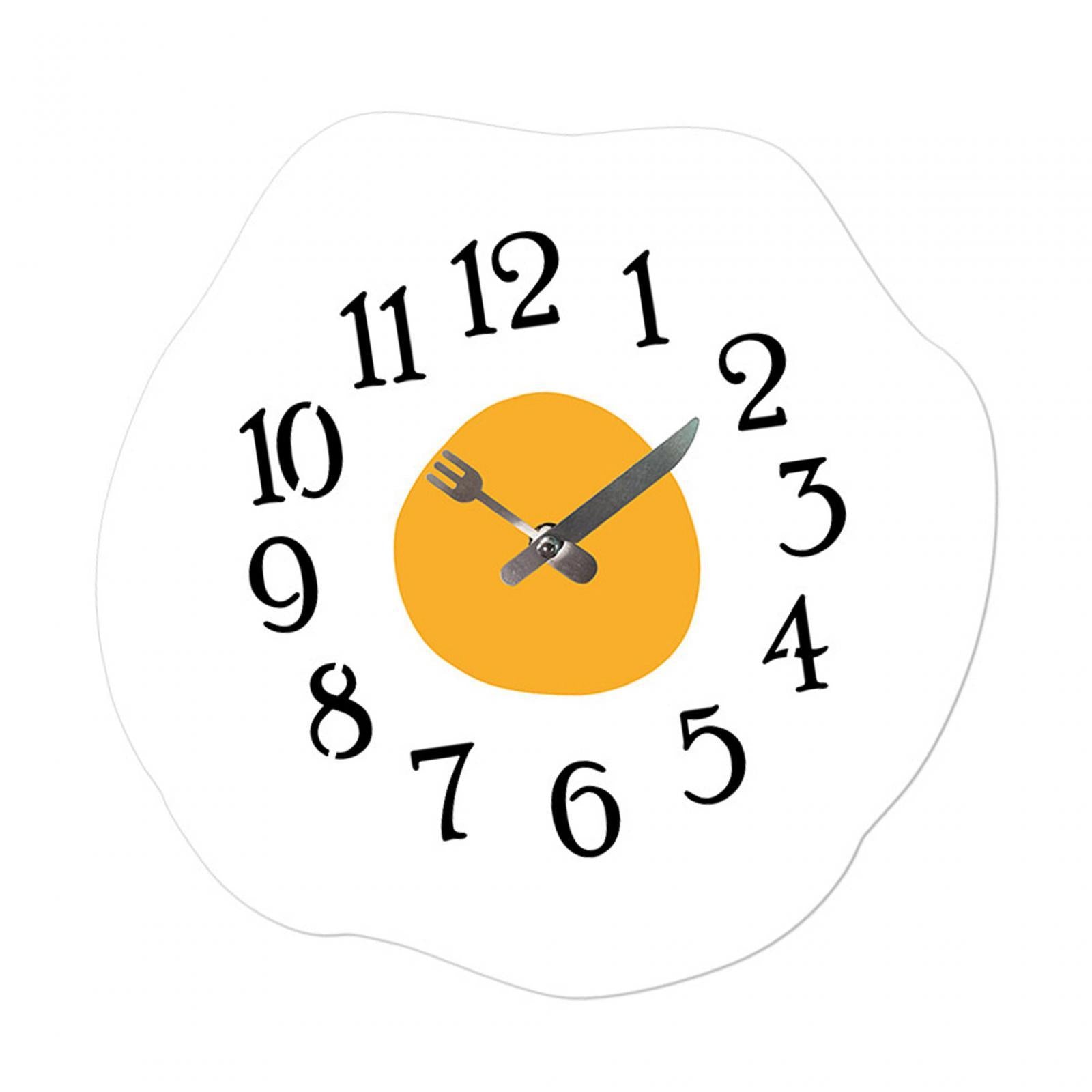 30cm Poached Egg Decorative Wall Clock Wall Art for Housewarming Gift Sturdy