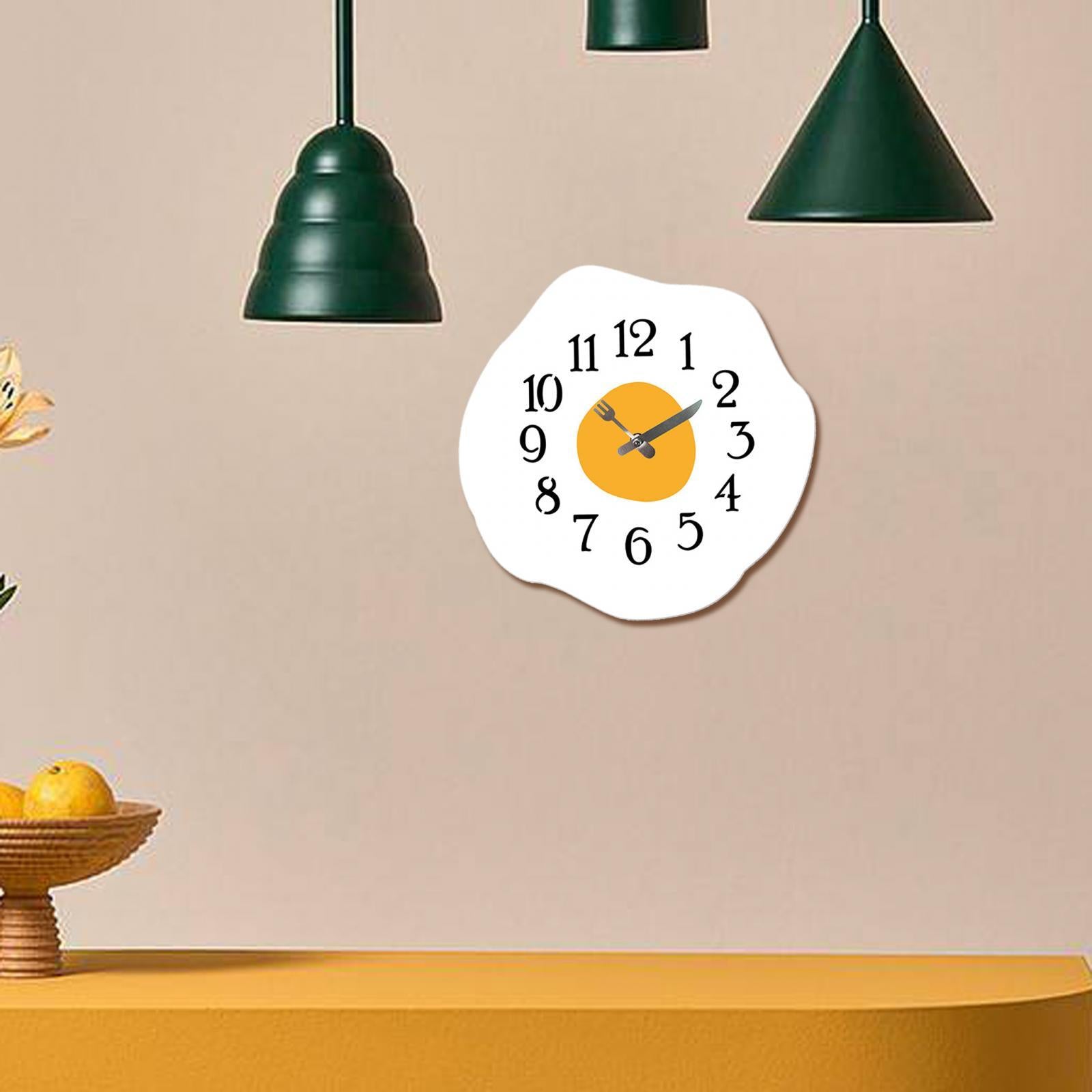 30cm Poached Egg Decorative Wall Clock Wall Art for Housewarming Gift Sturdy