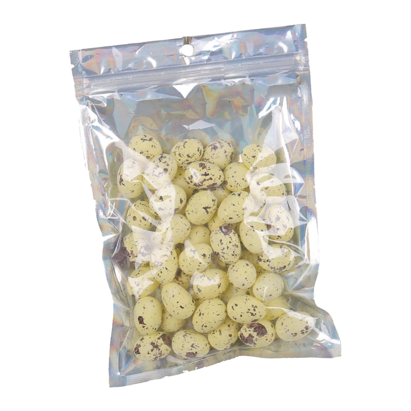 50x Easter Foam Eggseaster Artificial Eggs for Home Home Garden Decor Crafts light yellow