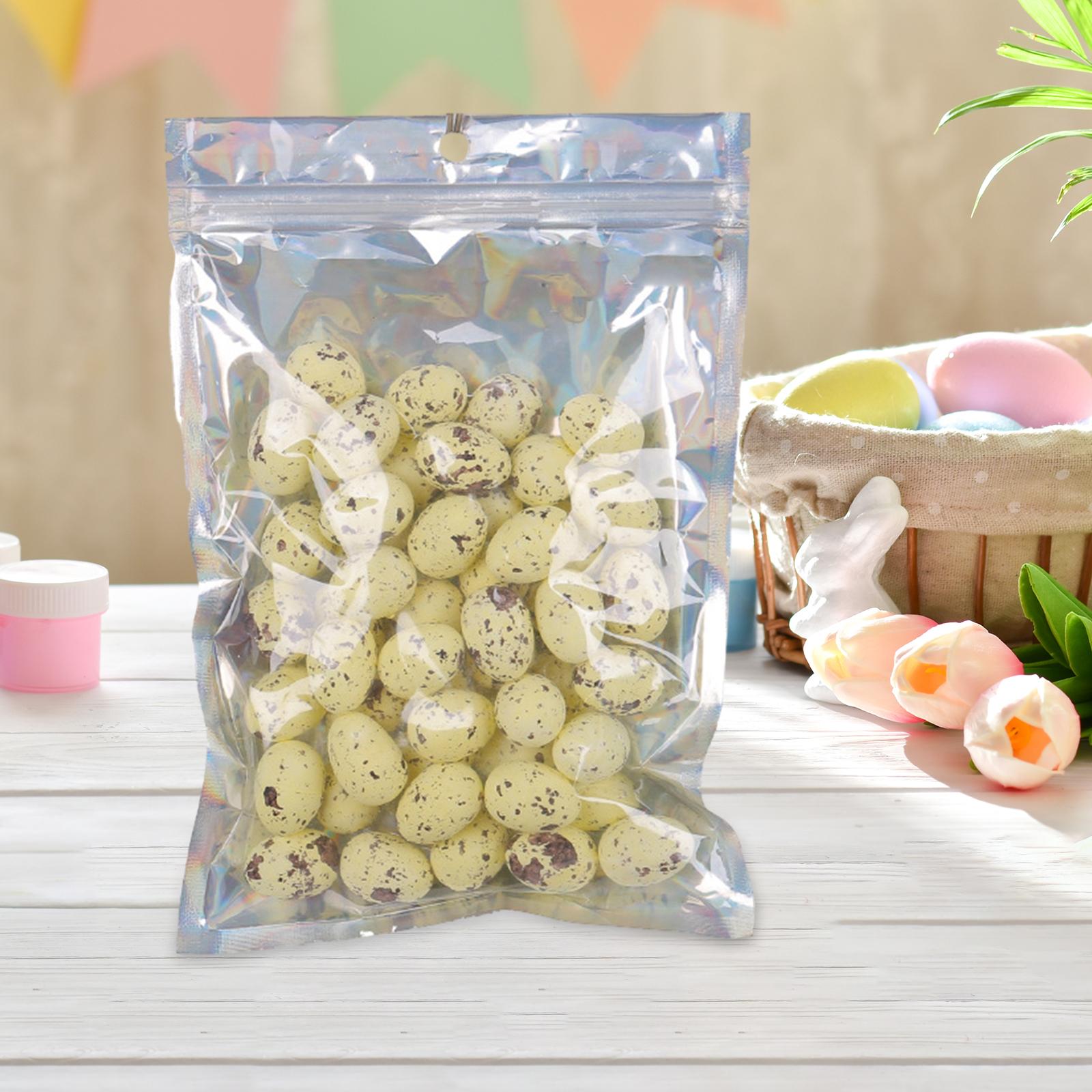50x Easter Foam Eggseaster Artificial Eggs for Home Home Garden Decor Crafts light yellow