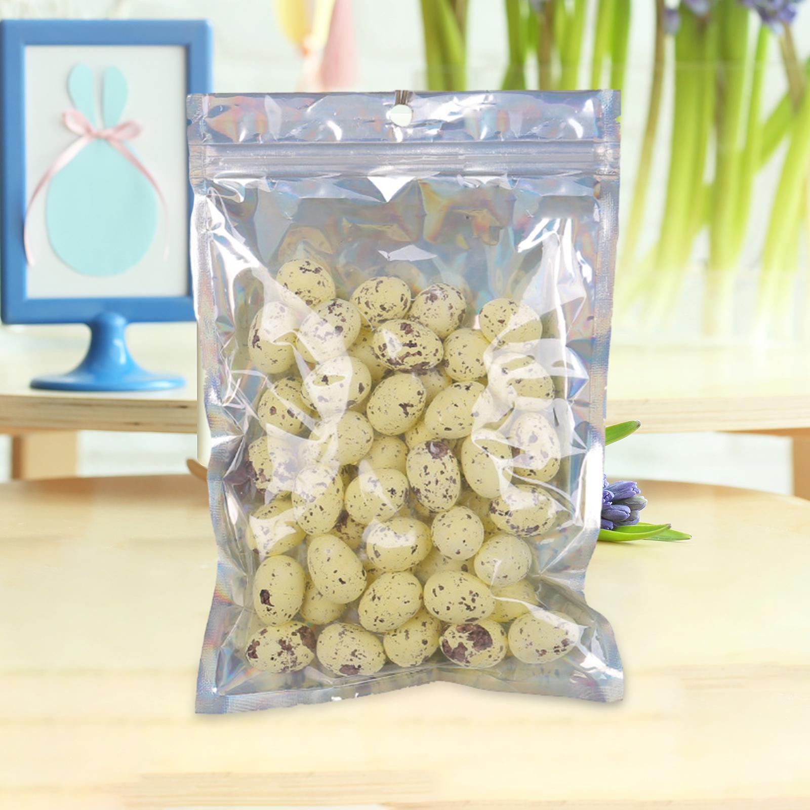 50x Easter Foam Eggseaster Artificial Eggs for Home Home Garden Decor Crafts light yellow