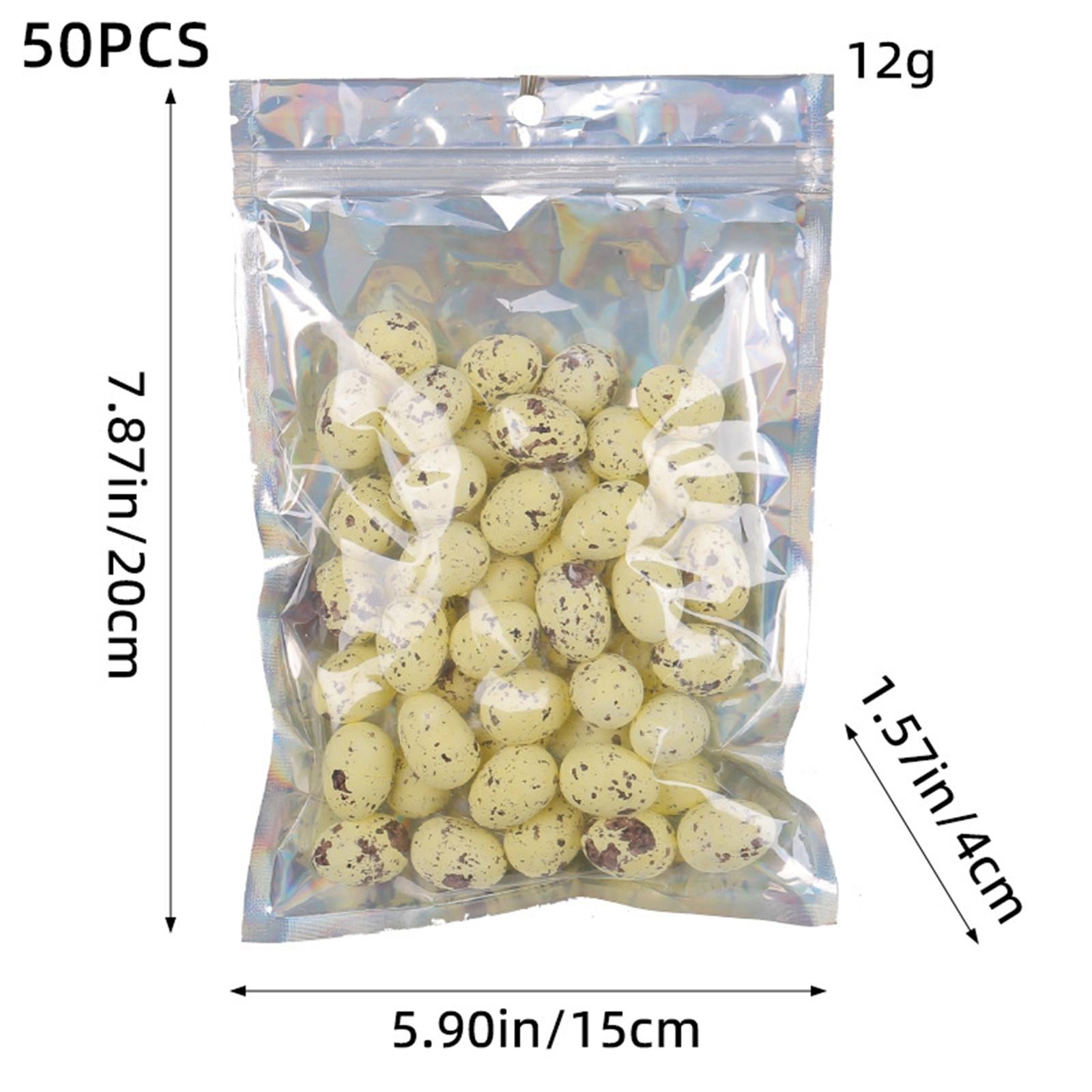 50x Easter Foam Eggseaster Artificial Eggs for Home Home Garden Decor Crafts light yellow