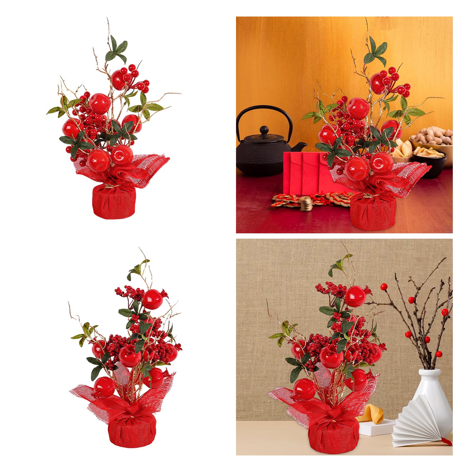 New Year Tree Ornament for Living Room Home Office Decor Congratulatory Gift Style A