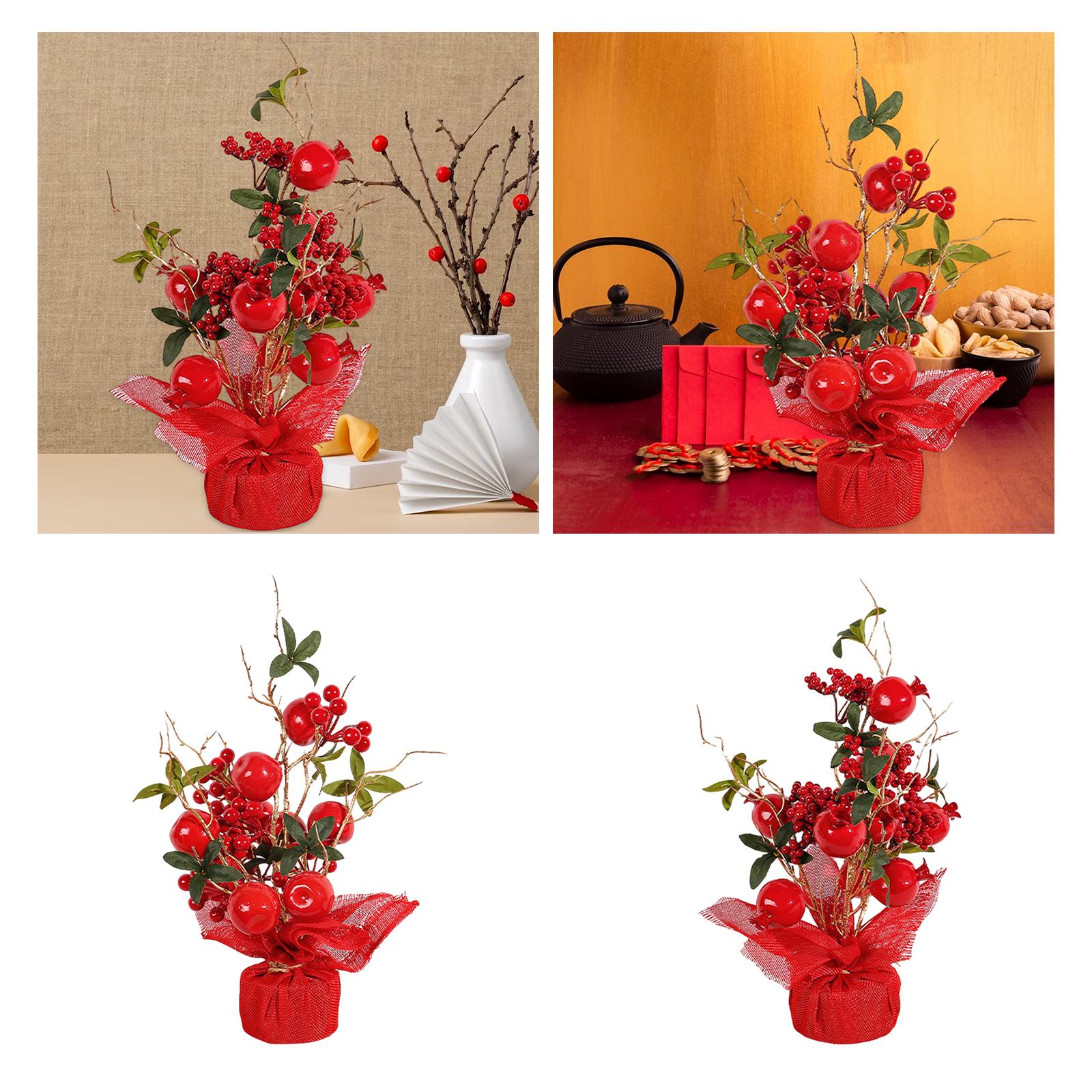 New Year Tree Ornament for Living Room Home Office Decor Congratulatory Gift Style A