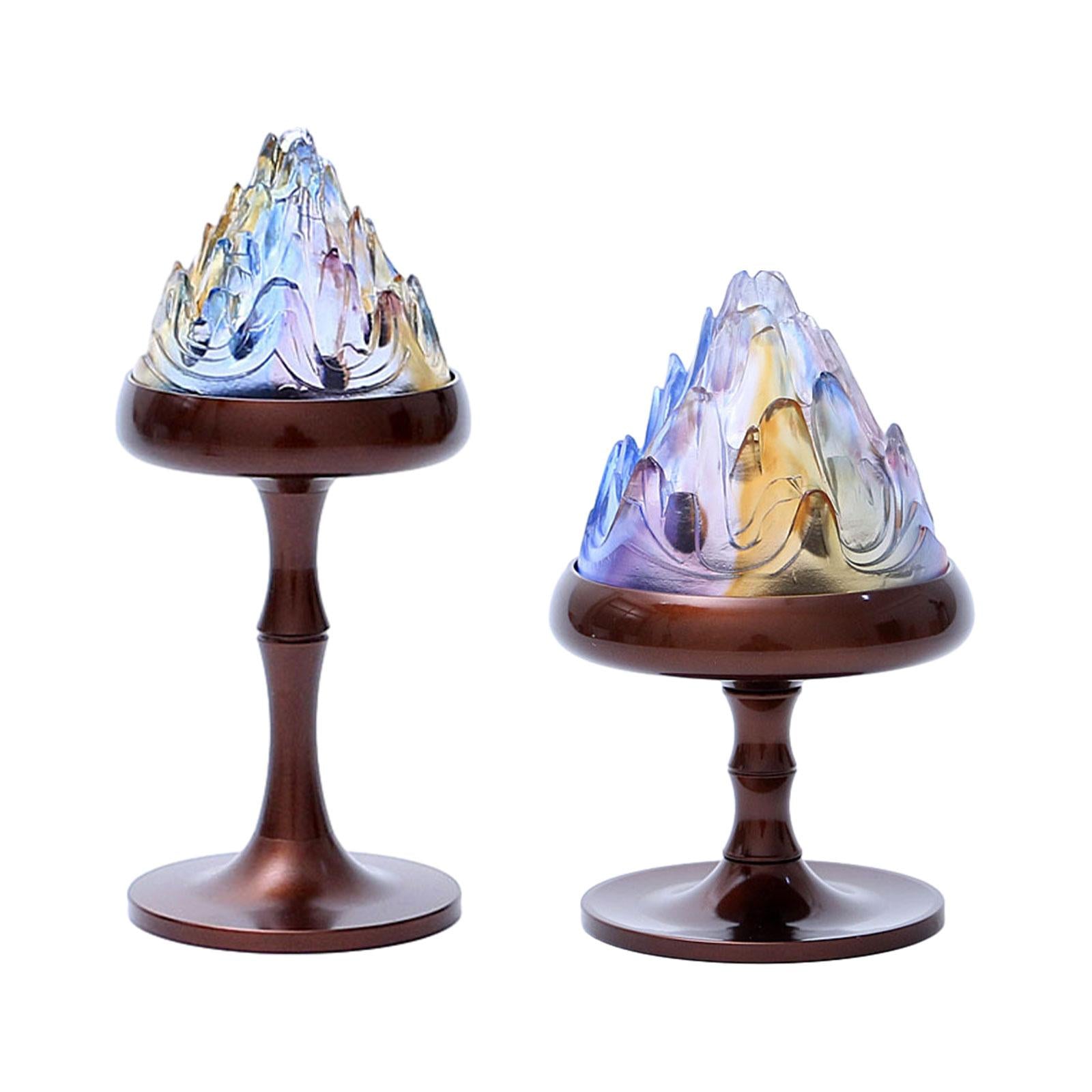 Incense Burner with Lid Glaze Lid Copper Incense Burner for Office Household S