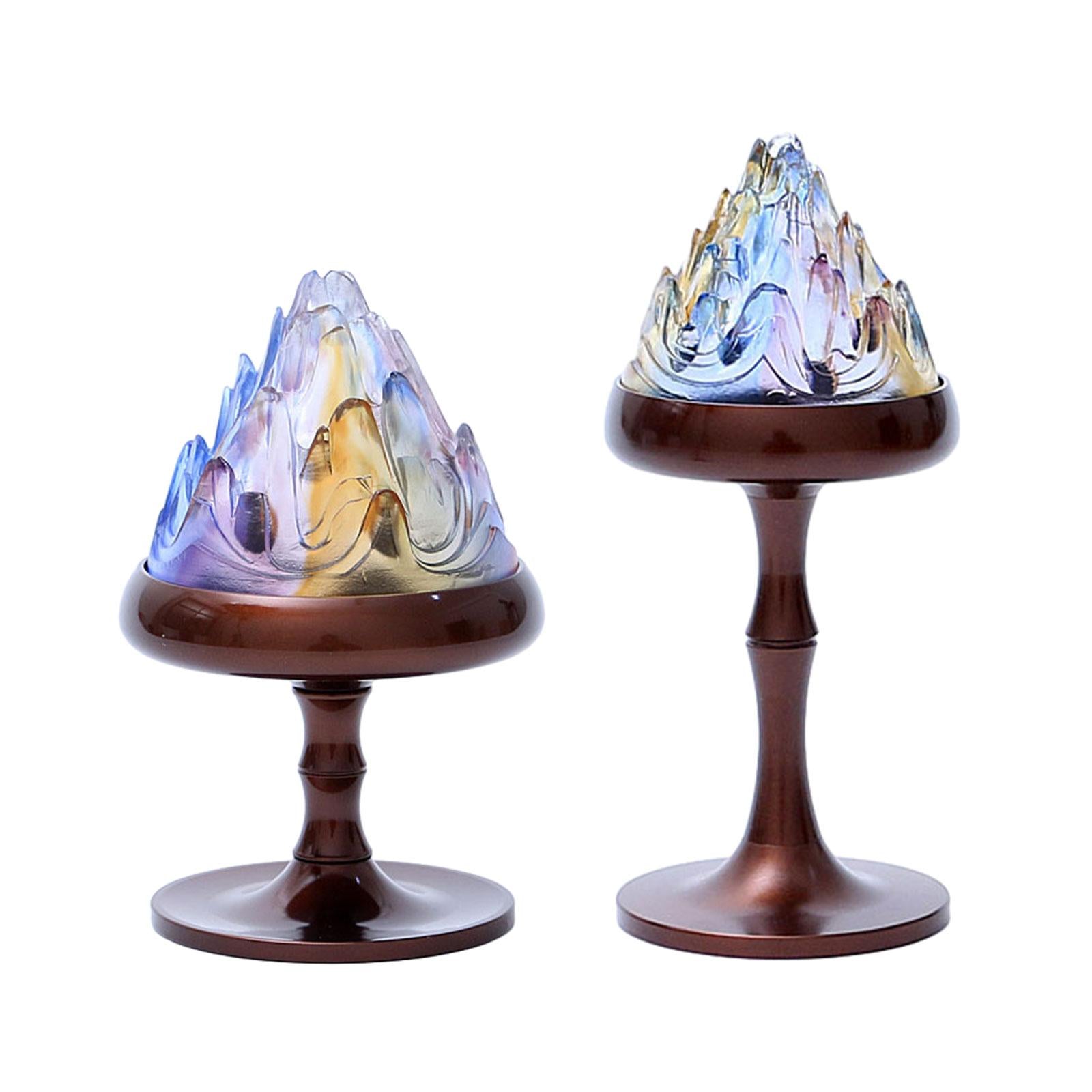 Incense Burner with Lid Glaze Lid Copper Incense Burner for Office Household S